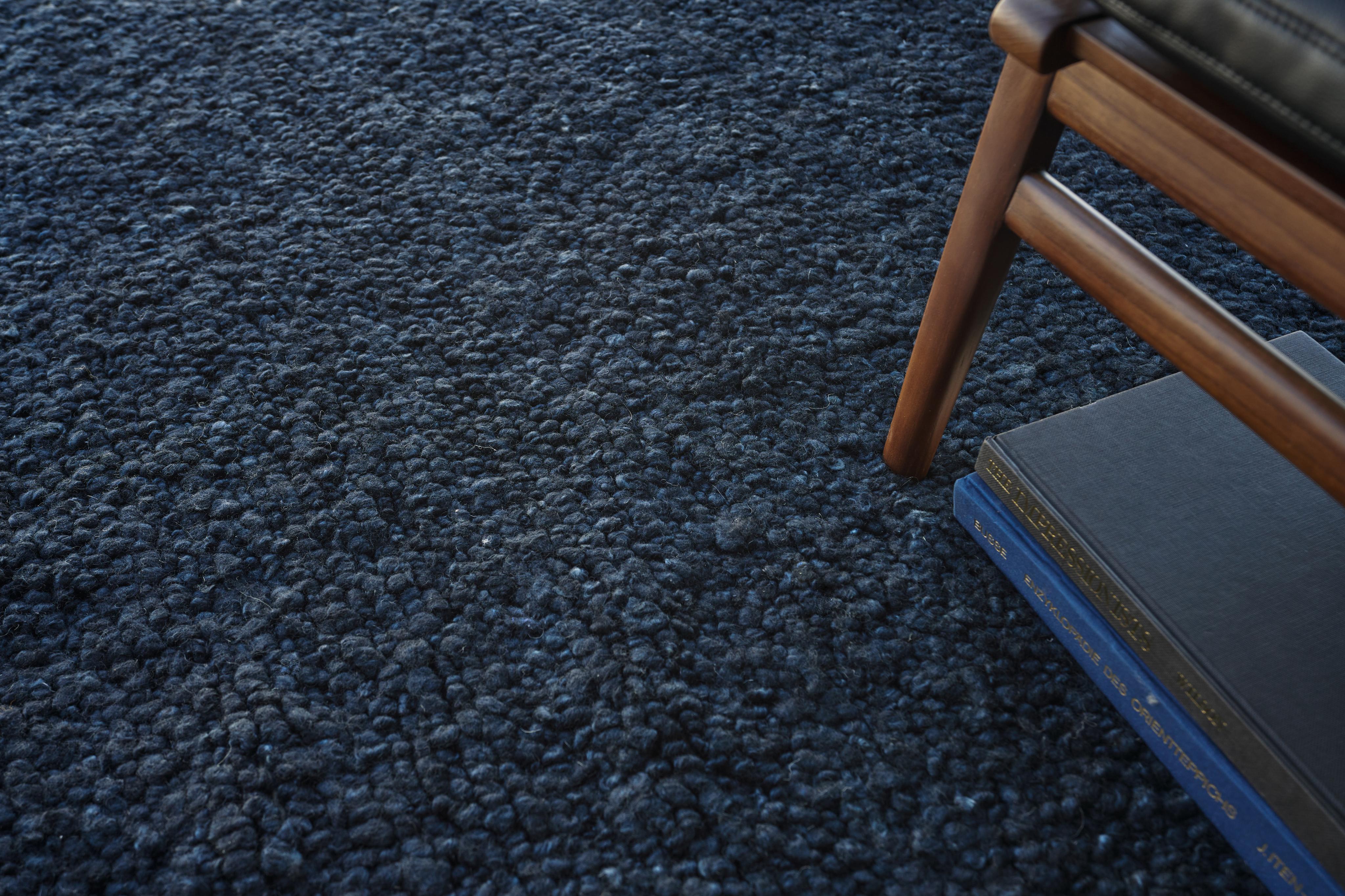 Exquisite Rugs Borelli Hand-Loomed New Zealand Wool 4752 Navy Blue 12' X 9' Area Rug - Image 7