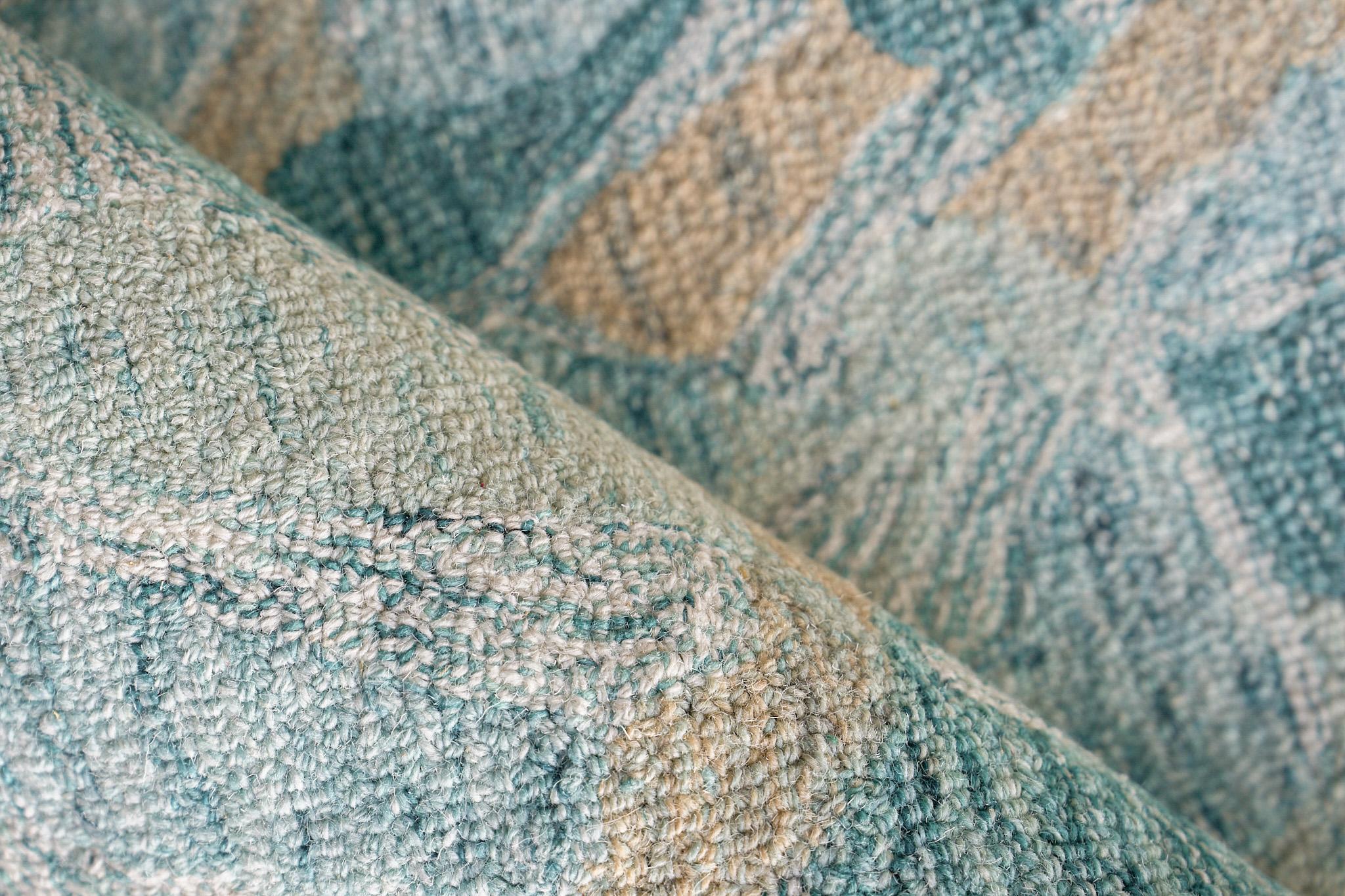 Exquisite Rugs Botanica 6809 Turquoise/Ivory/Multi New Zealand Wool Hand-Tufted 18' X 14' Area Rug - Image 5