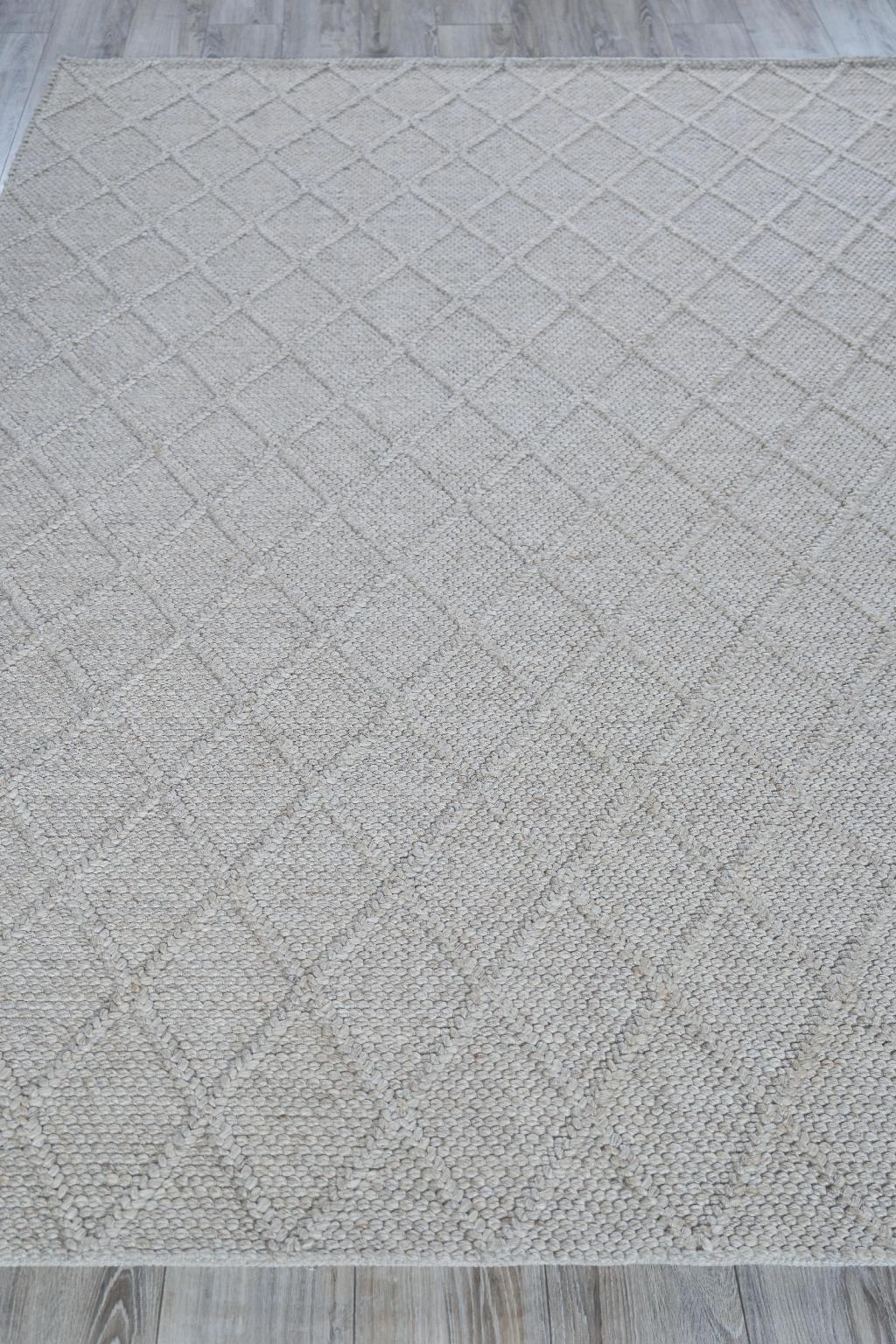 Exquisite Rugs Brentwood Handwoven Wool/Viscose 4715 Silver 9' X 6' Area Rug - Image 4