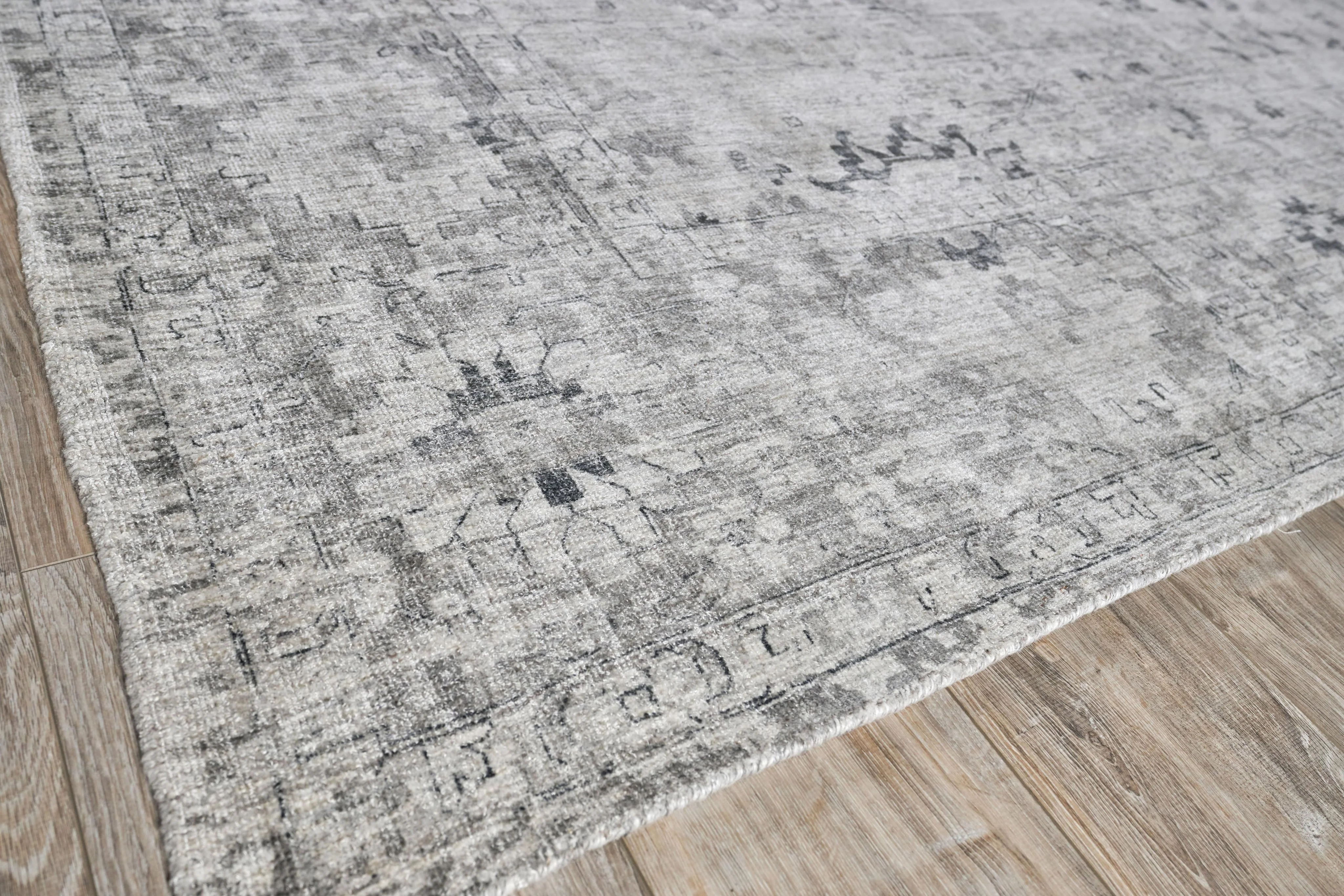 Exquisite Rugs Cambridge Hand-Loomed Wool/Bamboo Silk 4966 Gray/Silver 20' X 15' Area Rug - Image 3