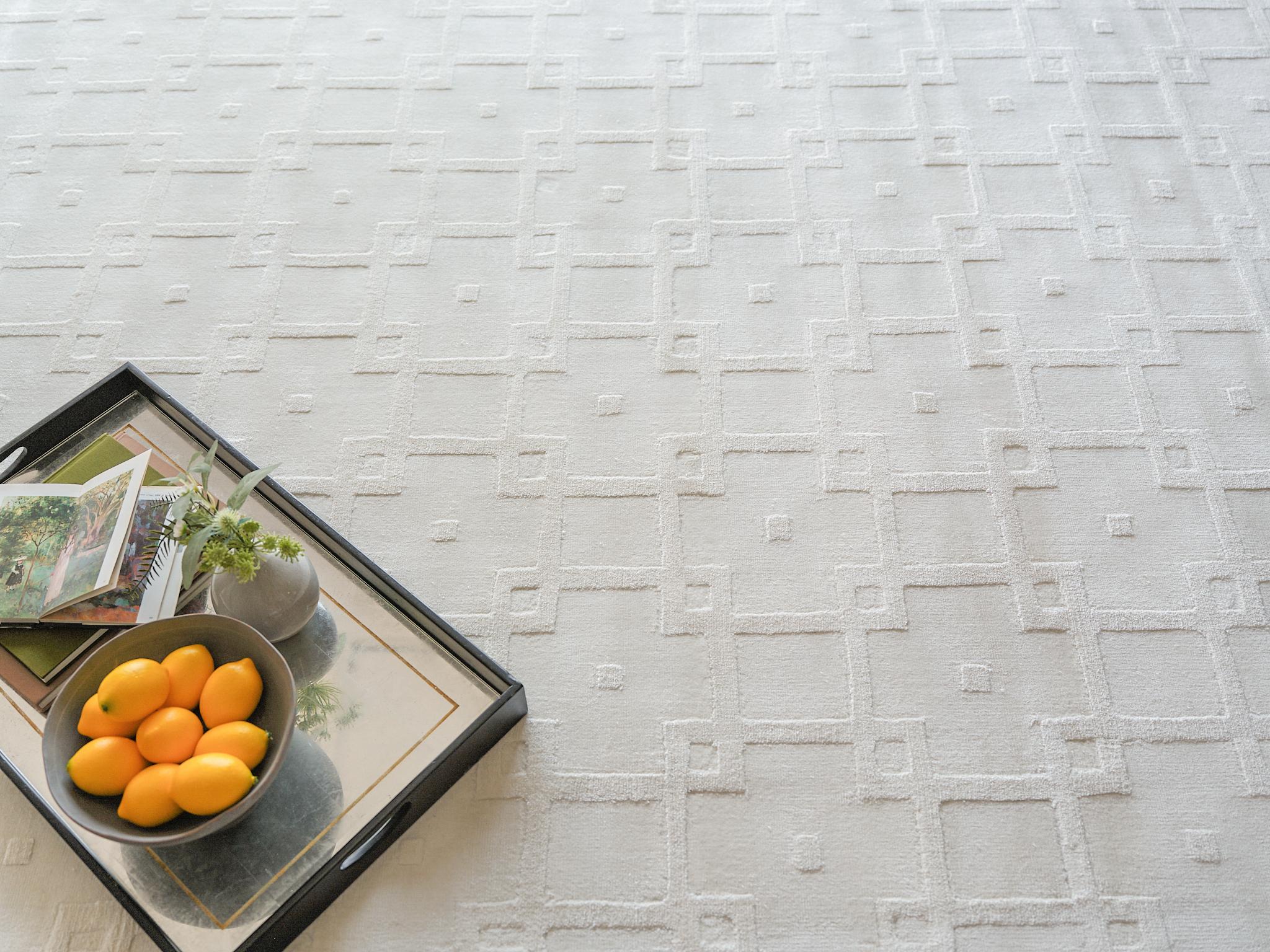 Exquisite Rugs Camora Modern Handmade Silky Nylon In 6752 White 18' X 12' Area Rug - Image 7
