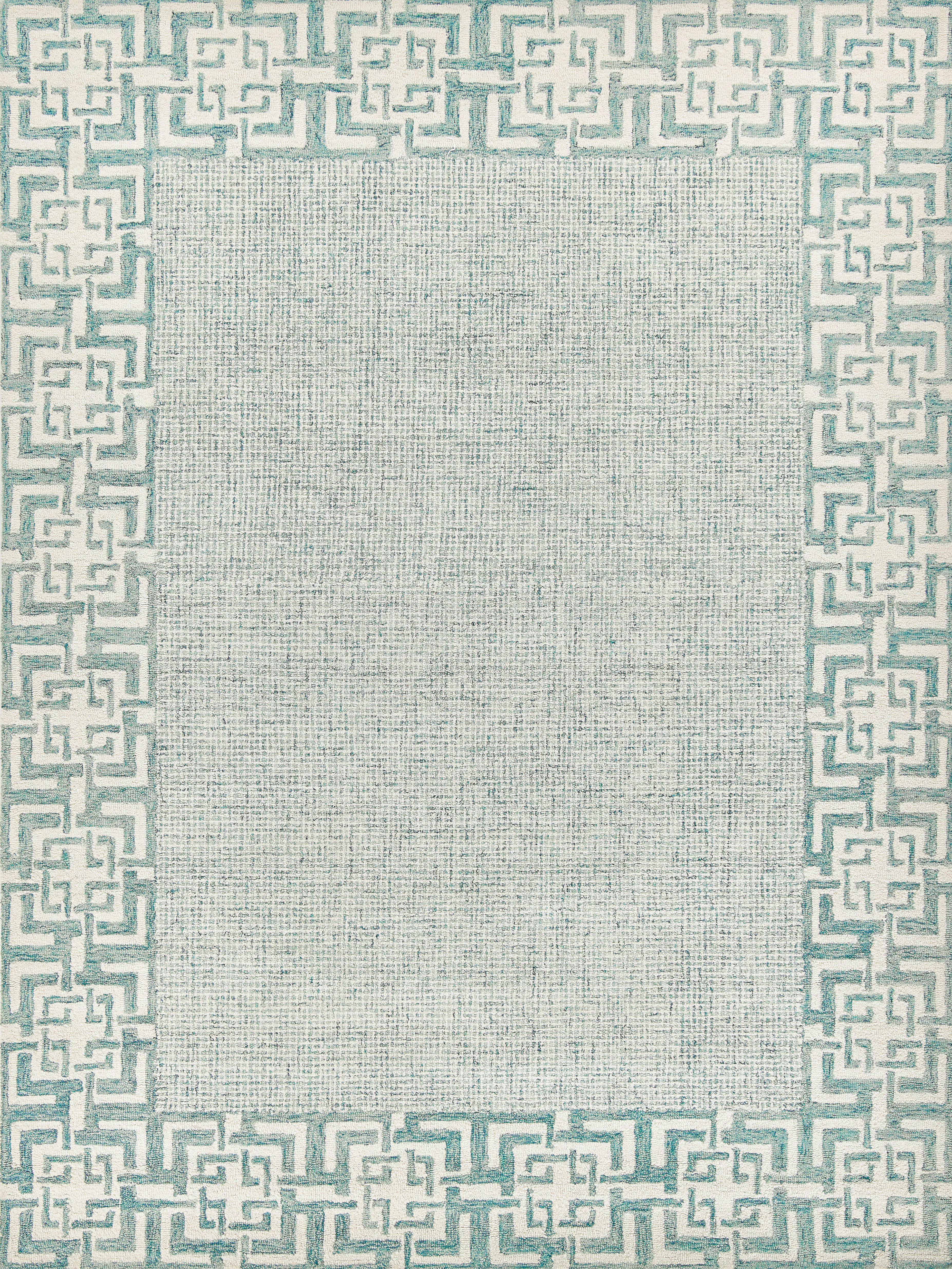 Exquisite Rugs Caprice Hand-Tufted New Zealand Wool 2701 Aqua 14' X 10' Area Rug