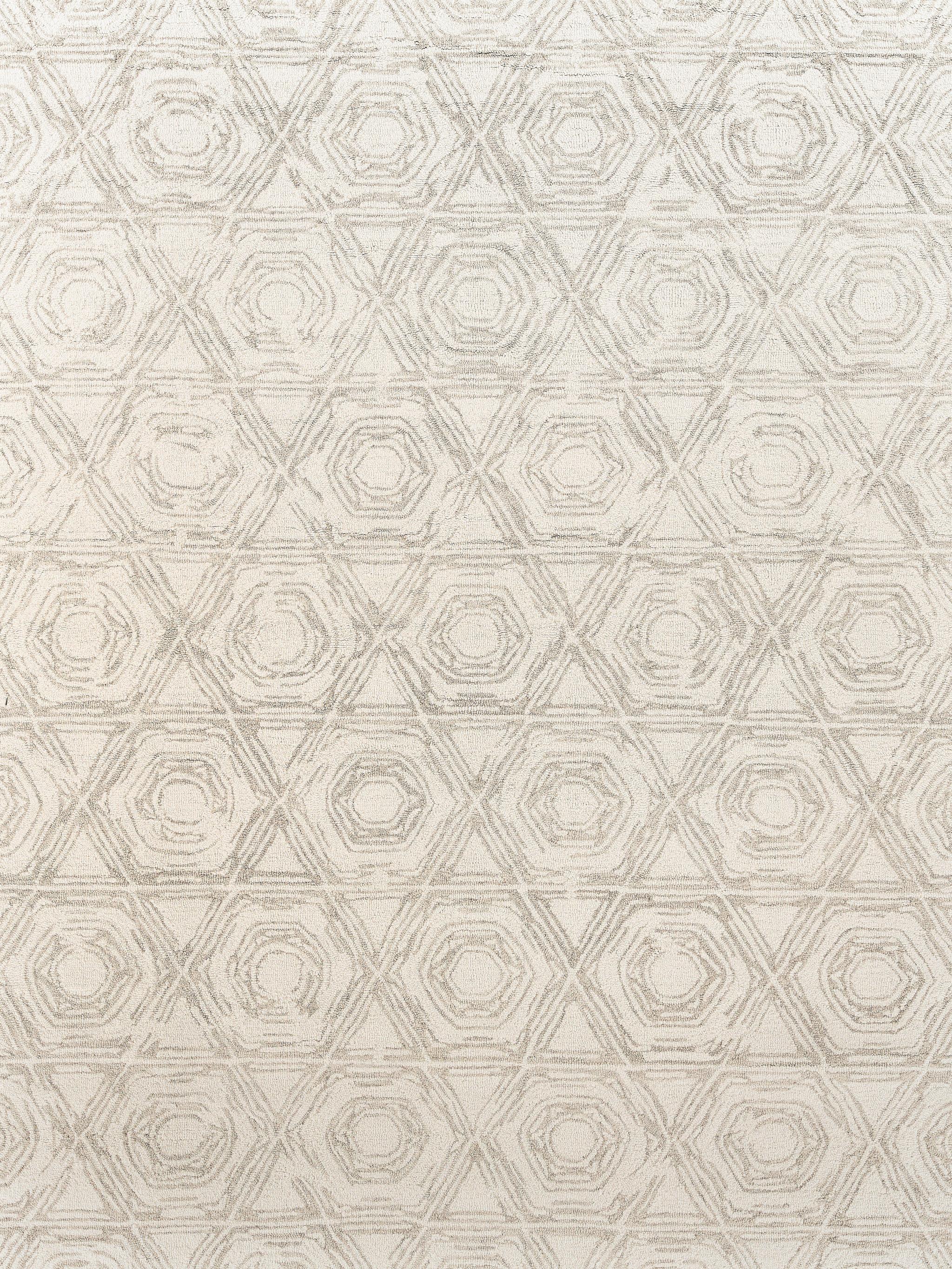Exquisite Rugs Caprice Hand-Tufted New Zealand Wool 2707 Silver/Ivory 12' X 9' Area Rug - Image 7