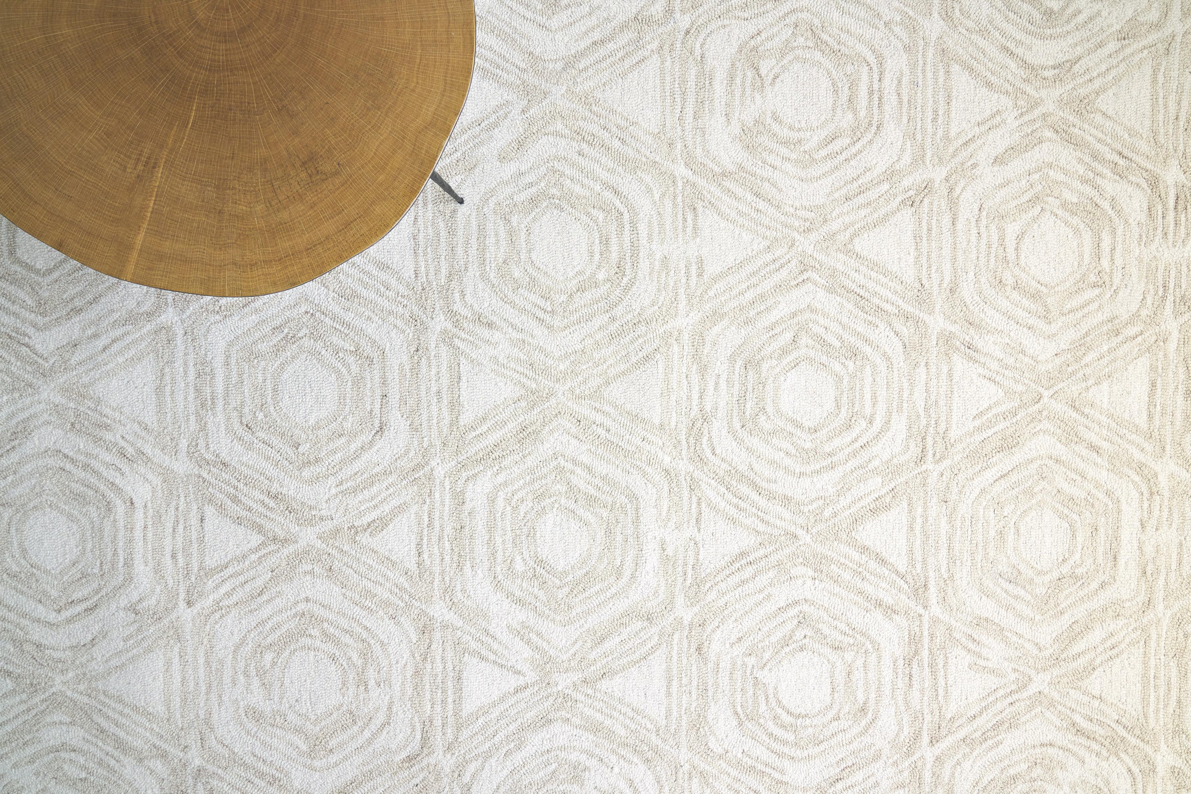 Exquisite Rugs Caprice Hand-Tufted New Zealand Wool 2710 Beige/Ivory 6' X 4' Area Rug - Image 6
