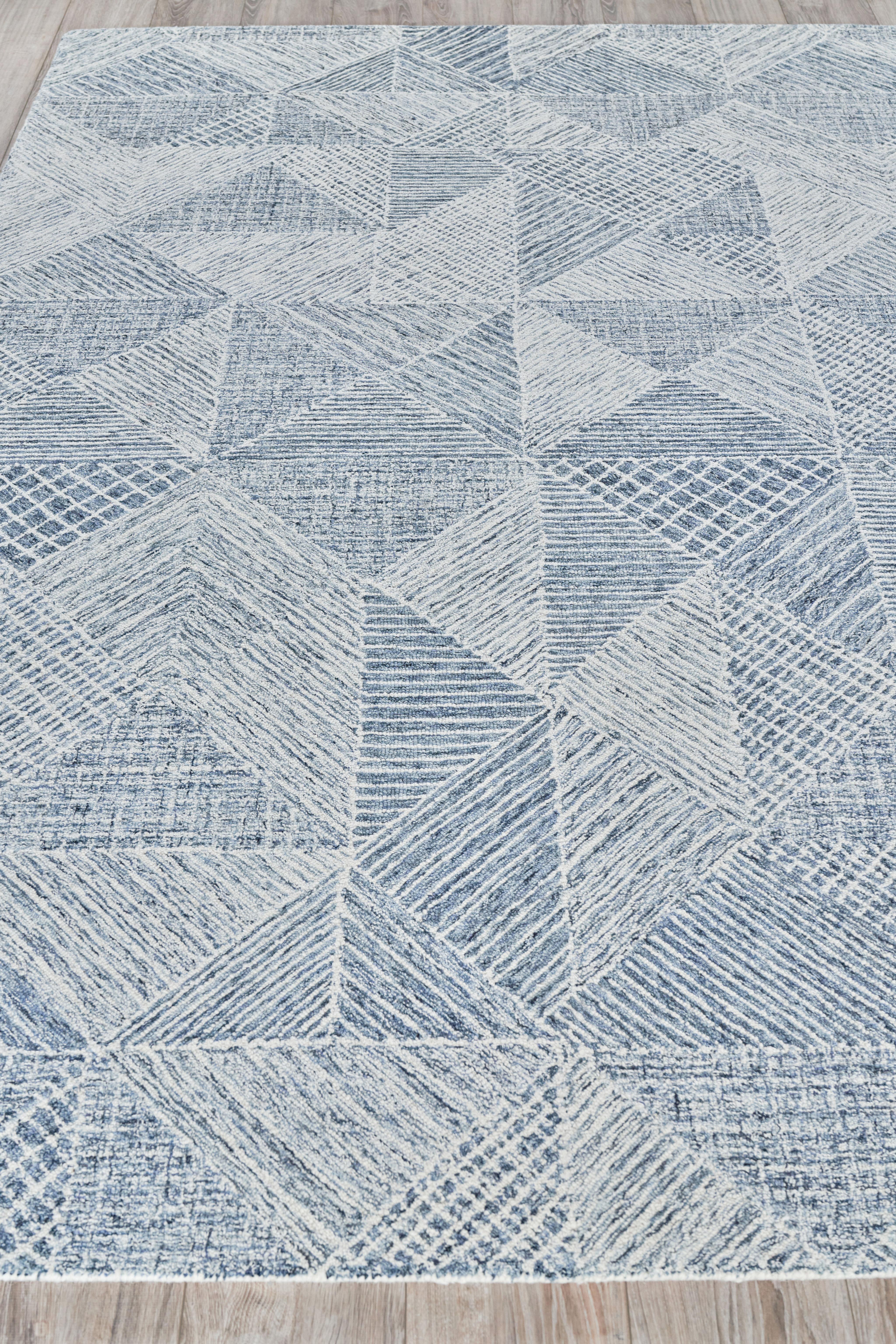 Exquisite Rugs Caprice Hand-Tufted New Zealand Wool 4755 Silver 8' X 5' Area Rug - Image 4