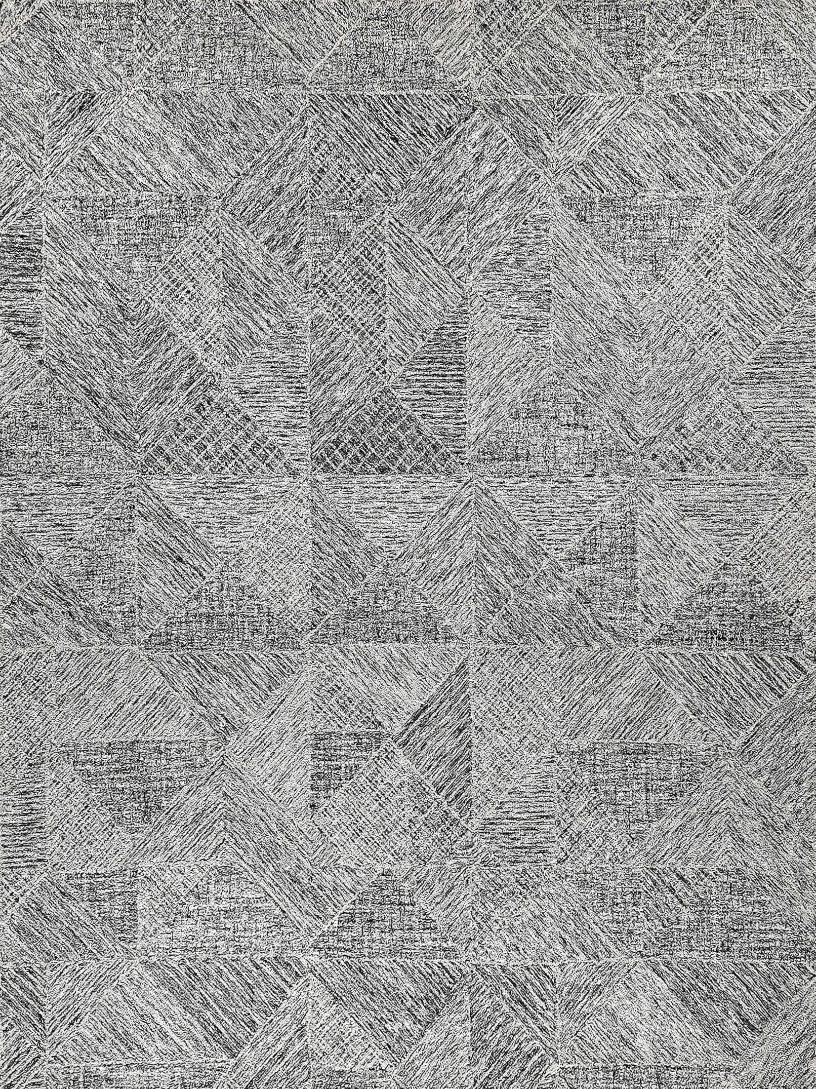 Exquisite Rugs Caprice Hand-Tufted New Zealand Wool 4760 Gray 9' X 6' Area Rug - Image 7