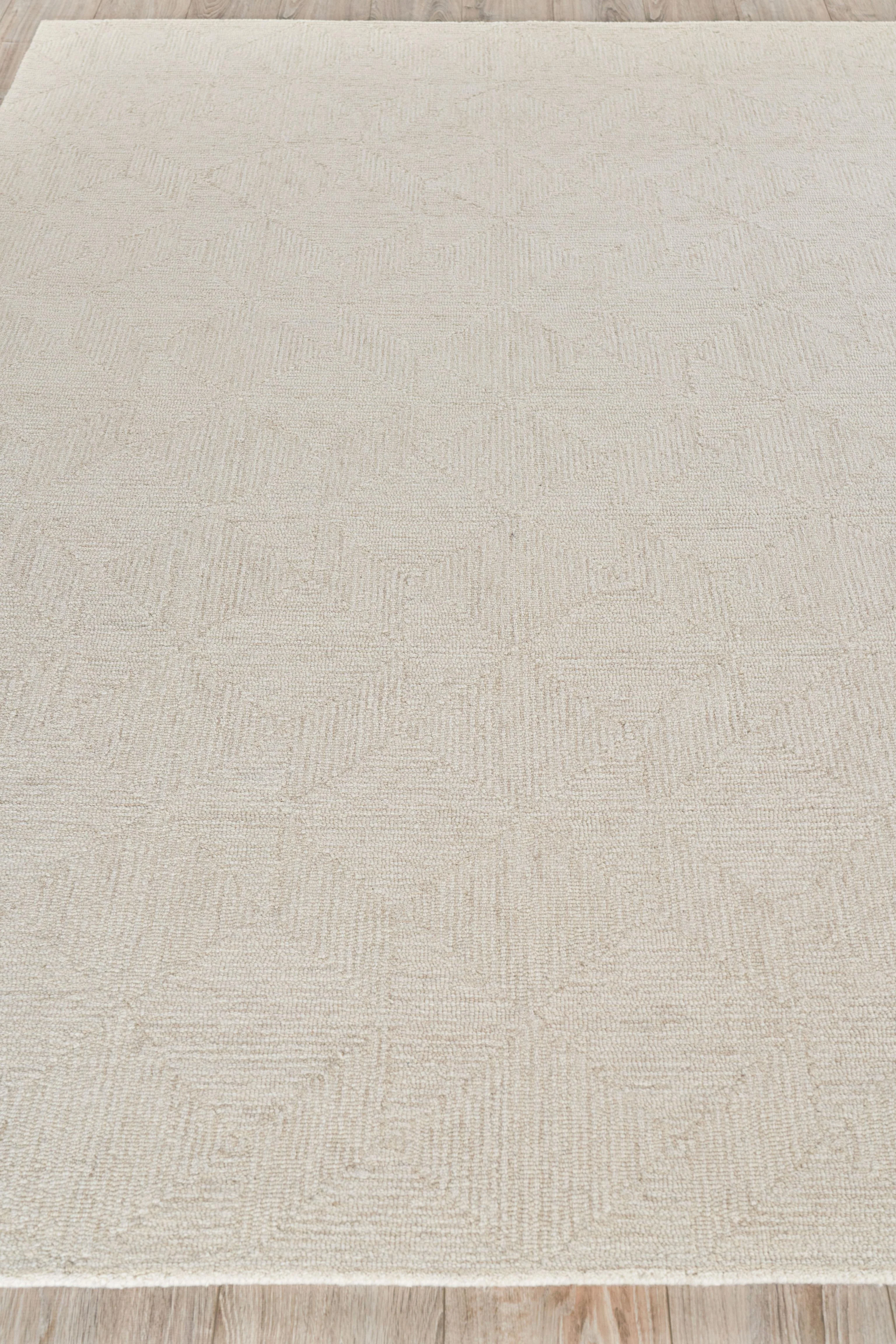 Exquisite Rugs Caprice Hand-Tufted New Zealand Wool 4770 Beige/Ivory 9' X 6' Area Rug - Image 4