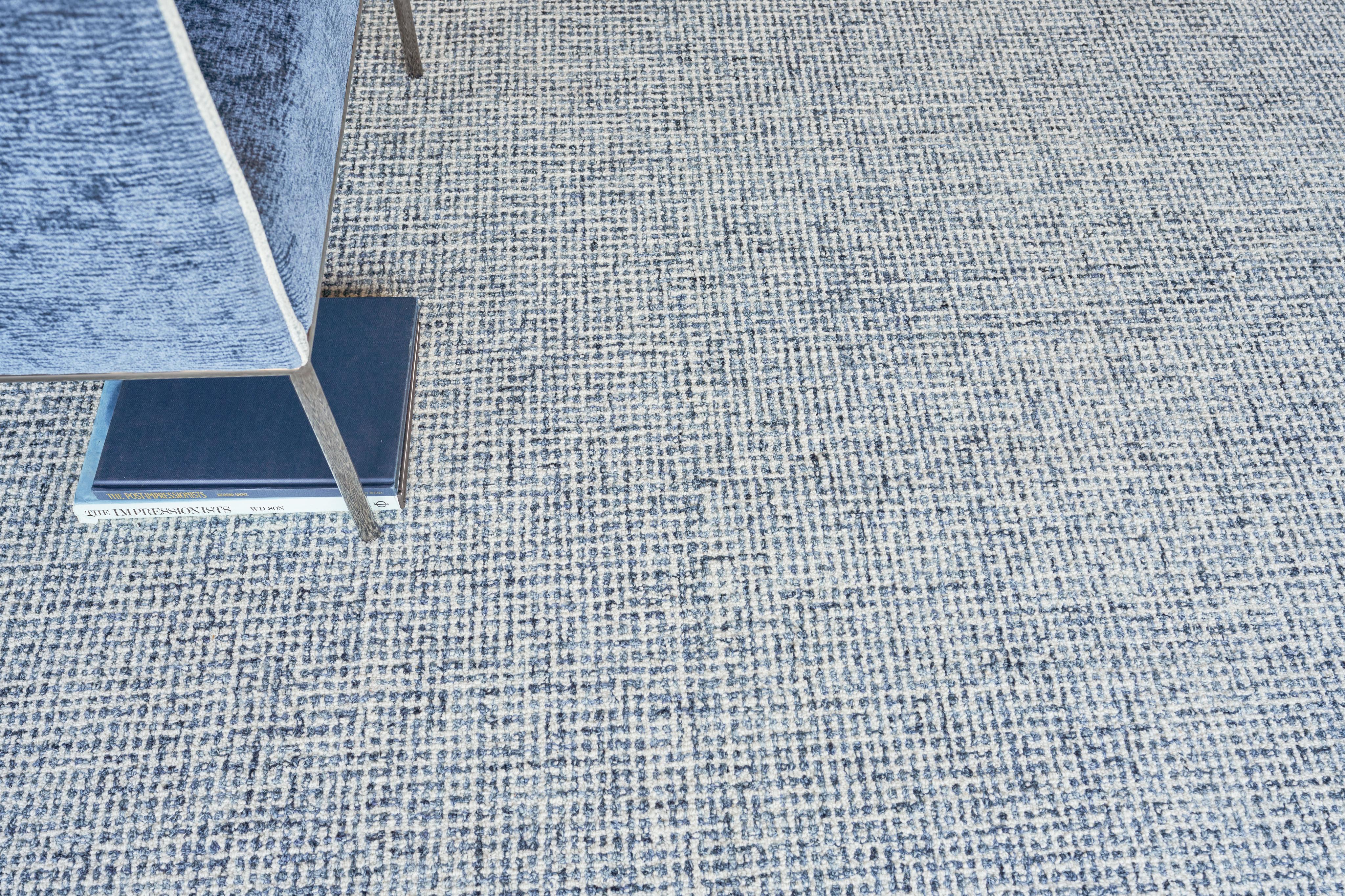 Exquisite Rugs Caprice Hand-Tufted New Zealand Wool Dark Blue/Ivory 18' X 14' Area Rug - Image 2