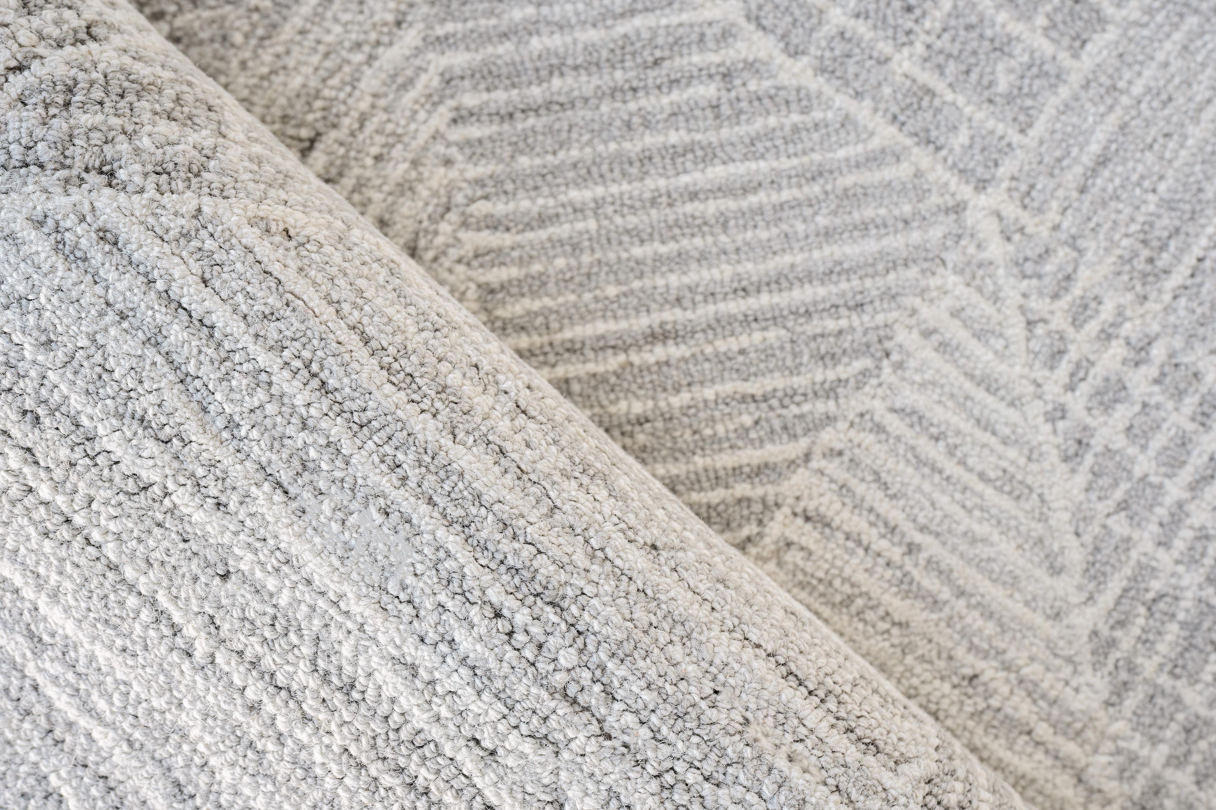 Exquisite Rugs Caprice Hand-Tufted New Zealand Wool Silver/Ivory 20' X 15' Area Rug - Image 5