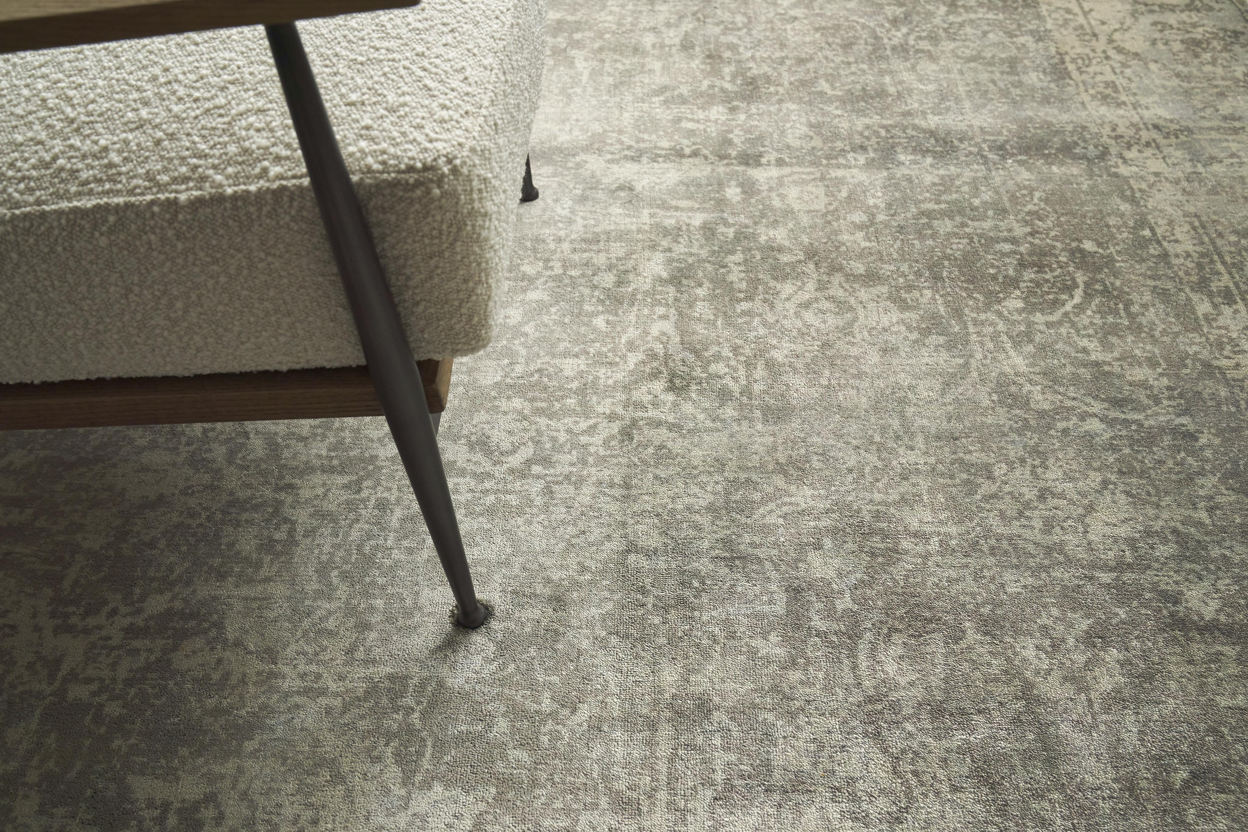 Exquisite Rugs Cassina Hand Loomed Bamboo Silk In 2548 Charcoal/Green 15' X 12' Area Rug - Image 2