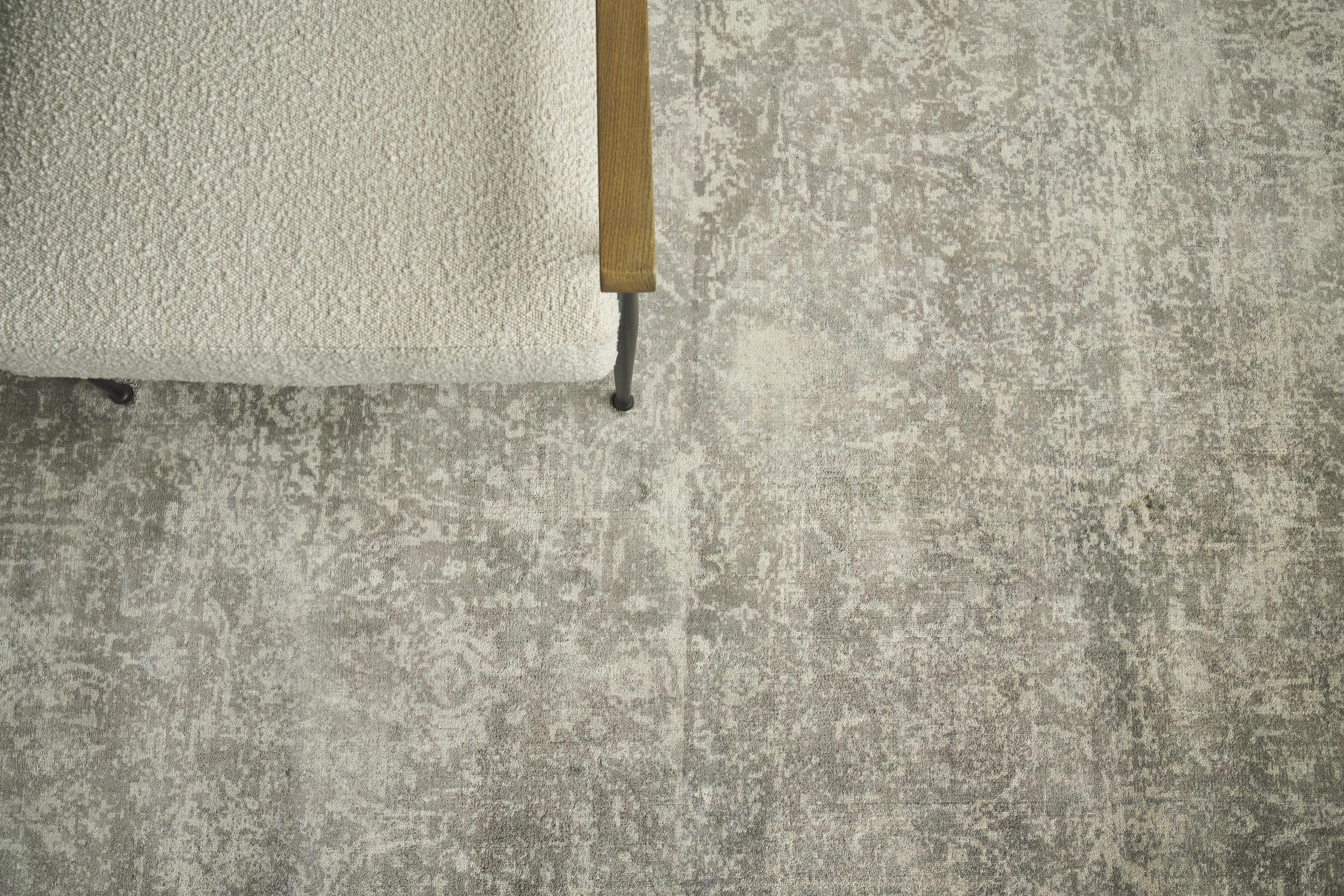 Exquisite Rugs Cassina Hand Loomed Bamboo Silk In 2548 Charcoal/Green 15' X 12' Area Rug - Image 6