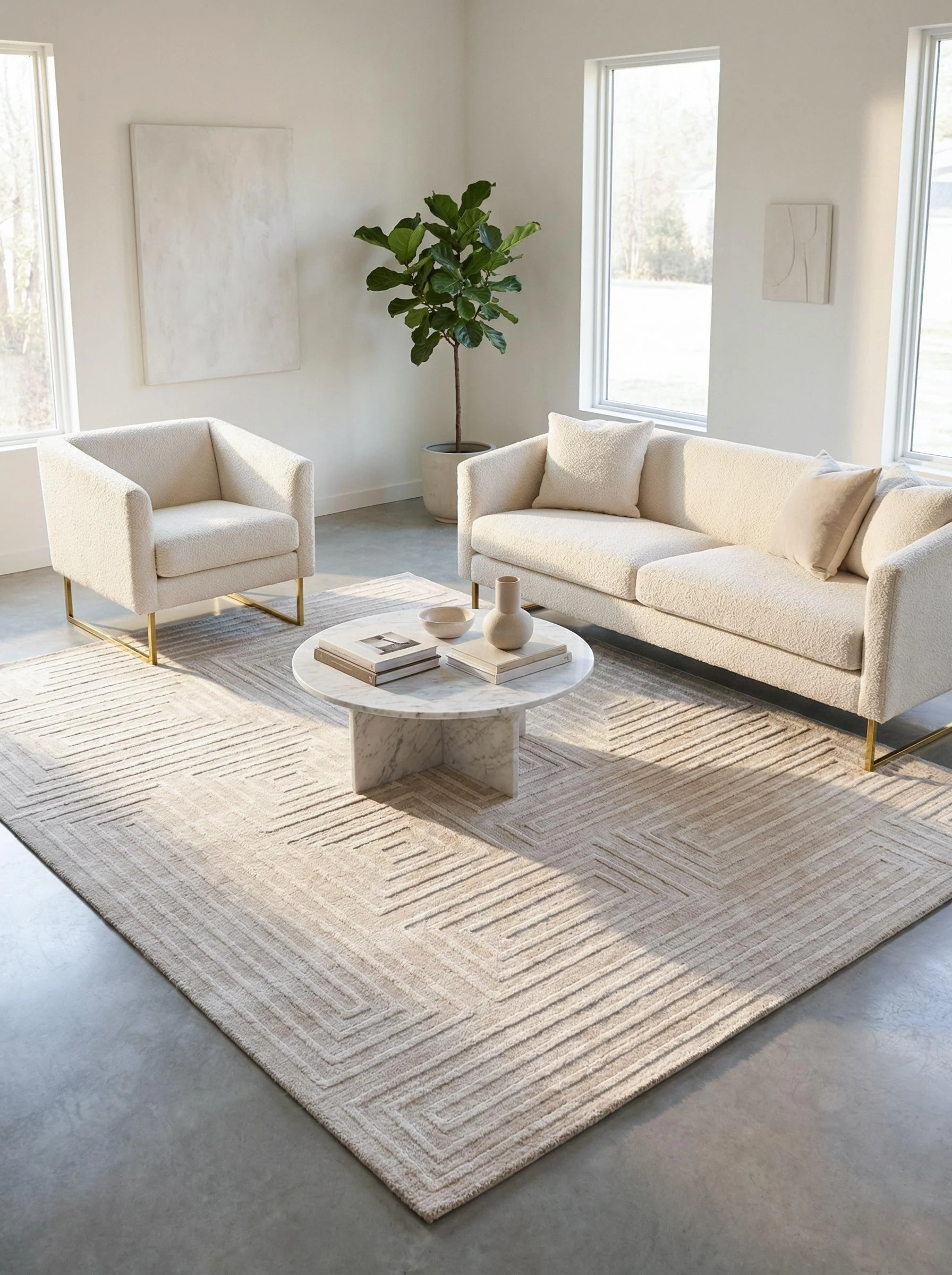 Exquisite Rugs Castelli Hand-Loomed Bamboo Silk/Wool 4352 Light Beige 15' X 12' Area Rug - Image 2