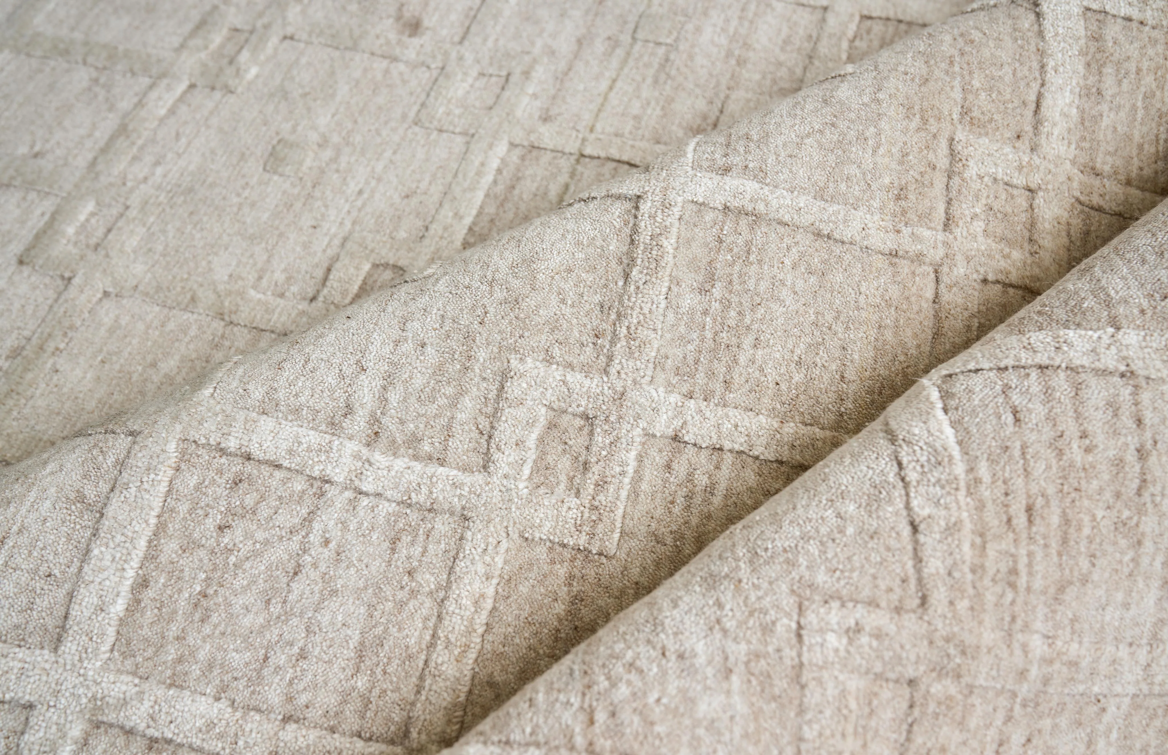 Exquisite Rugs Castelli Hand-Loomed Bamboo Silk/Wool 4355 Light Beige 12' X 9' Area Rug - Image 5