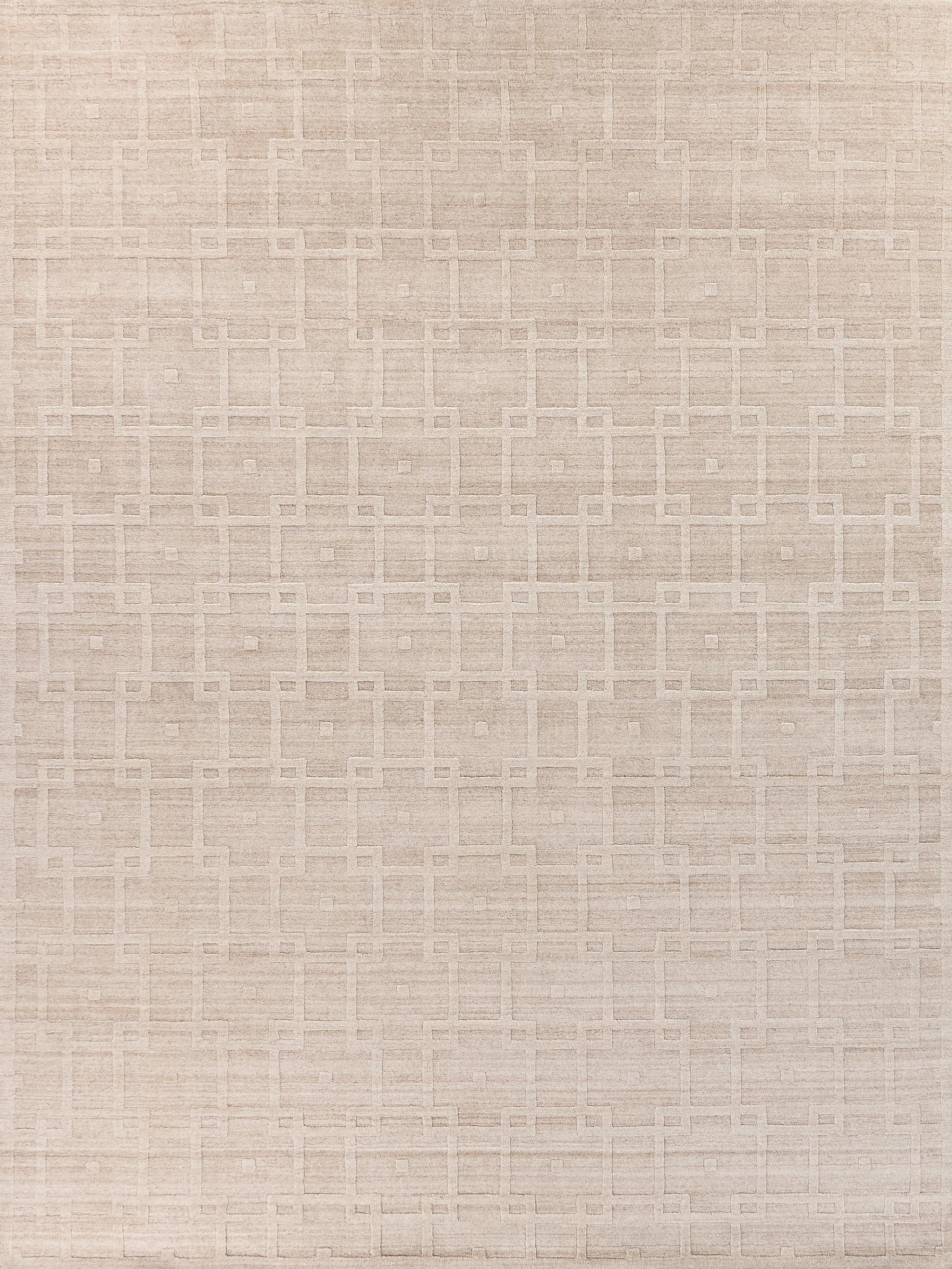 Exquisite Rugs Castelli Hand-Loomed Bamboo Silk/Wool 4355 Light Beige 12' X 9' Area Rug - Image 7
