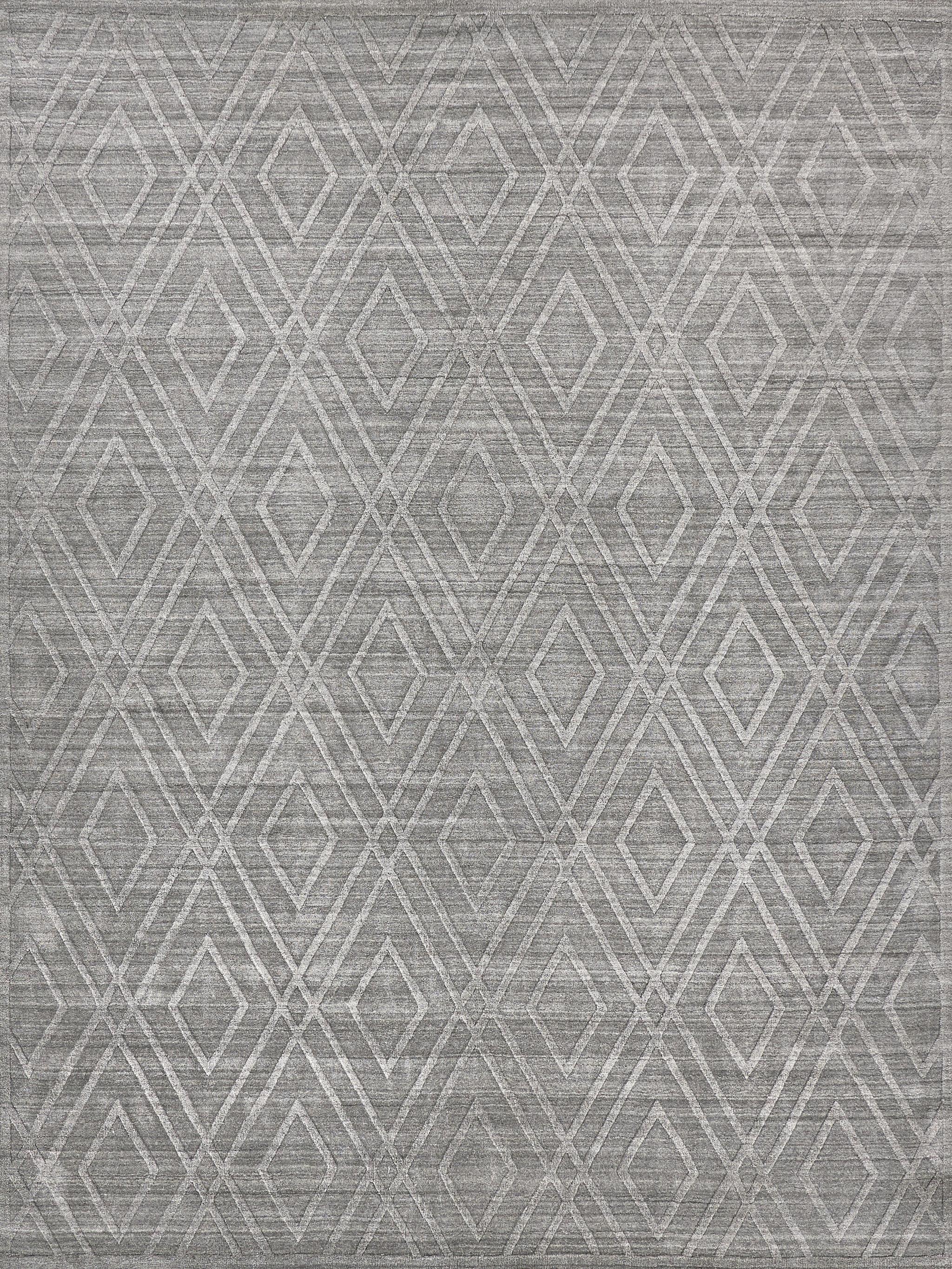 Exquisite Rugs Castelli Hand-Loomed Bamboo Silk/Wool 4359 Gray 18' X 14' Area Rug - Image 7
