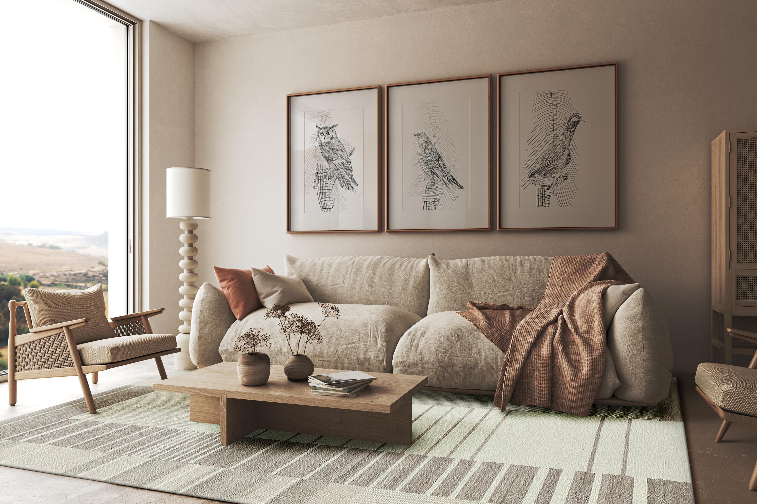 Exquisite Rugs Castine Handmade Hand-Tufted New Zealand Wool On Canvas 6873 Beige/Ivory 6' X 4' Area Rug - Image 10
