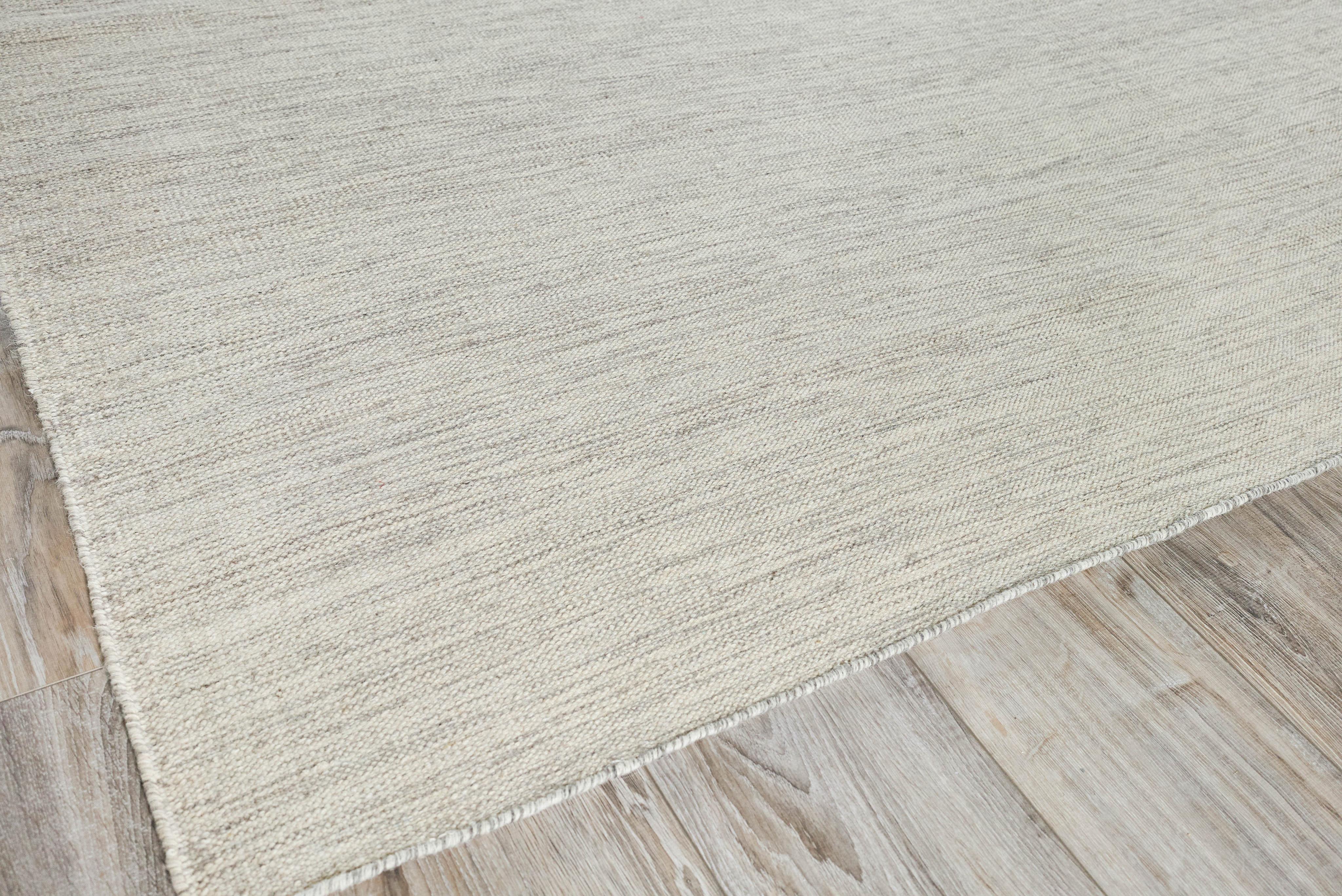 Exquisite Rugs Chelsea Flatweave New Zealand Wool 4798 Beige/Gray 8' X 5' Area Rug - Image 3