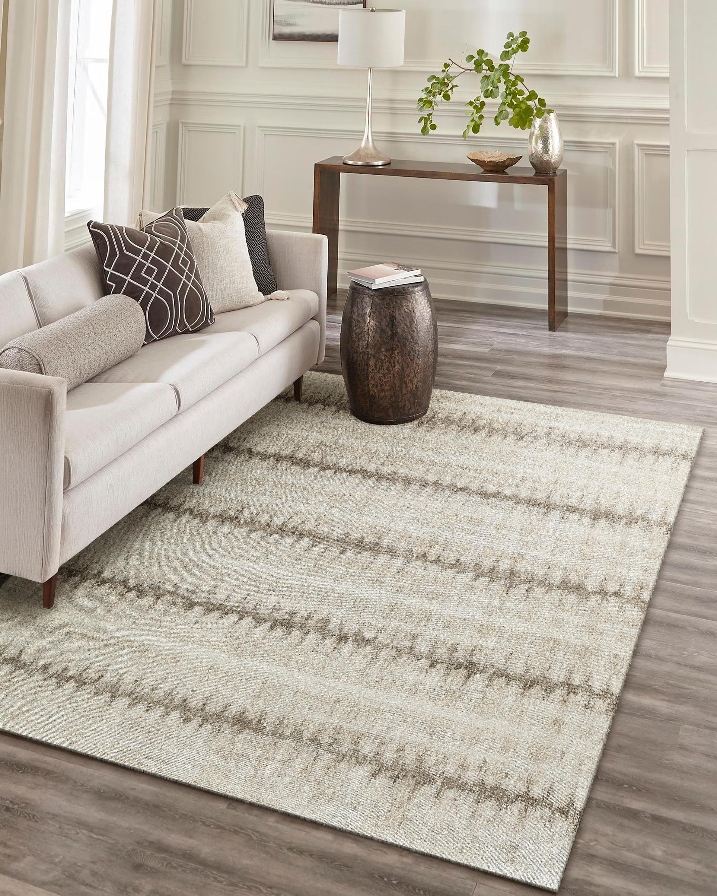 Exquisite Rugs Chroma Hand-Loomed Wool/Bamboo Silk 4494 Beige/Brown 10' X 8' Area Rug - Image 2