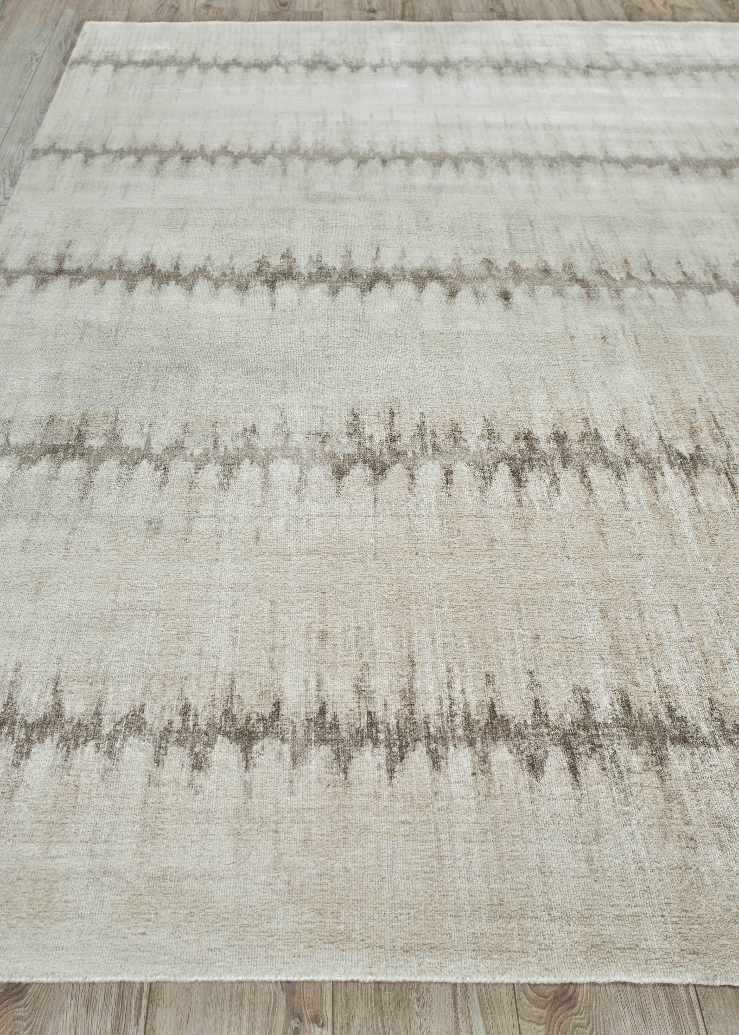 Exquisite Rugs Chroma Hand-Loomed Wool/Bamboo Silk 4494 Beige/Brown 10' X 8' Area Rug - Image 4