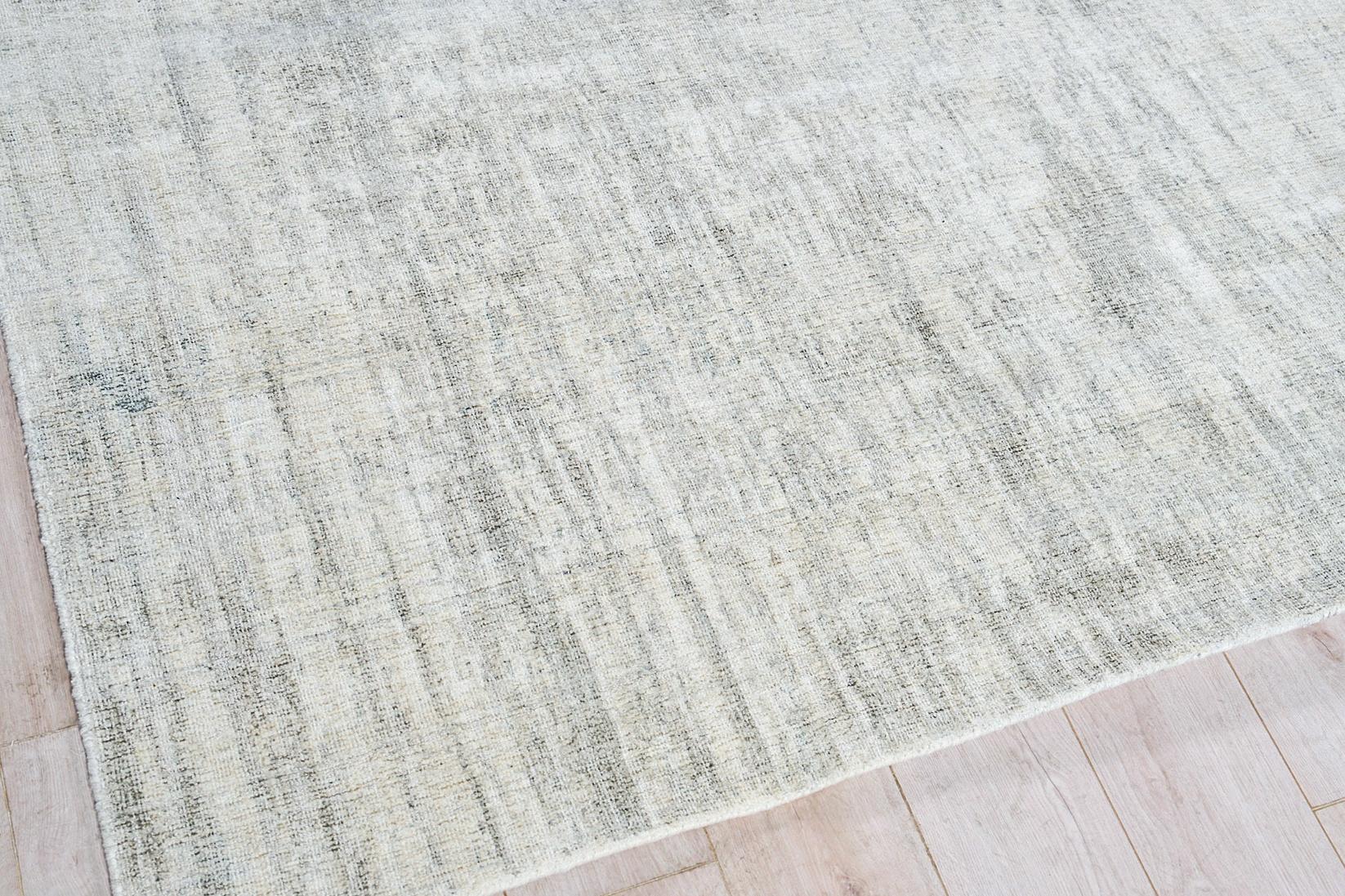 Exquisite Rugs Cloud Hand-Loomed Wool/Bamboo Silk 5307 Ivory/Silver 12' X 9' Area Rug - Image 3