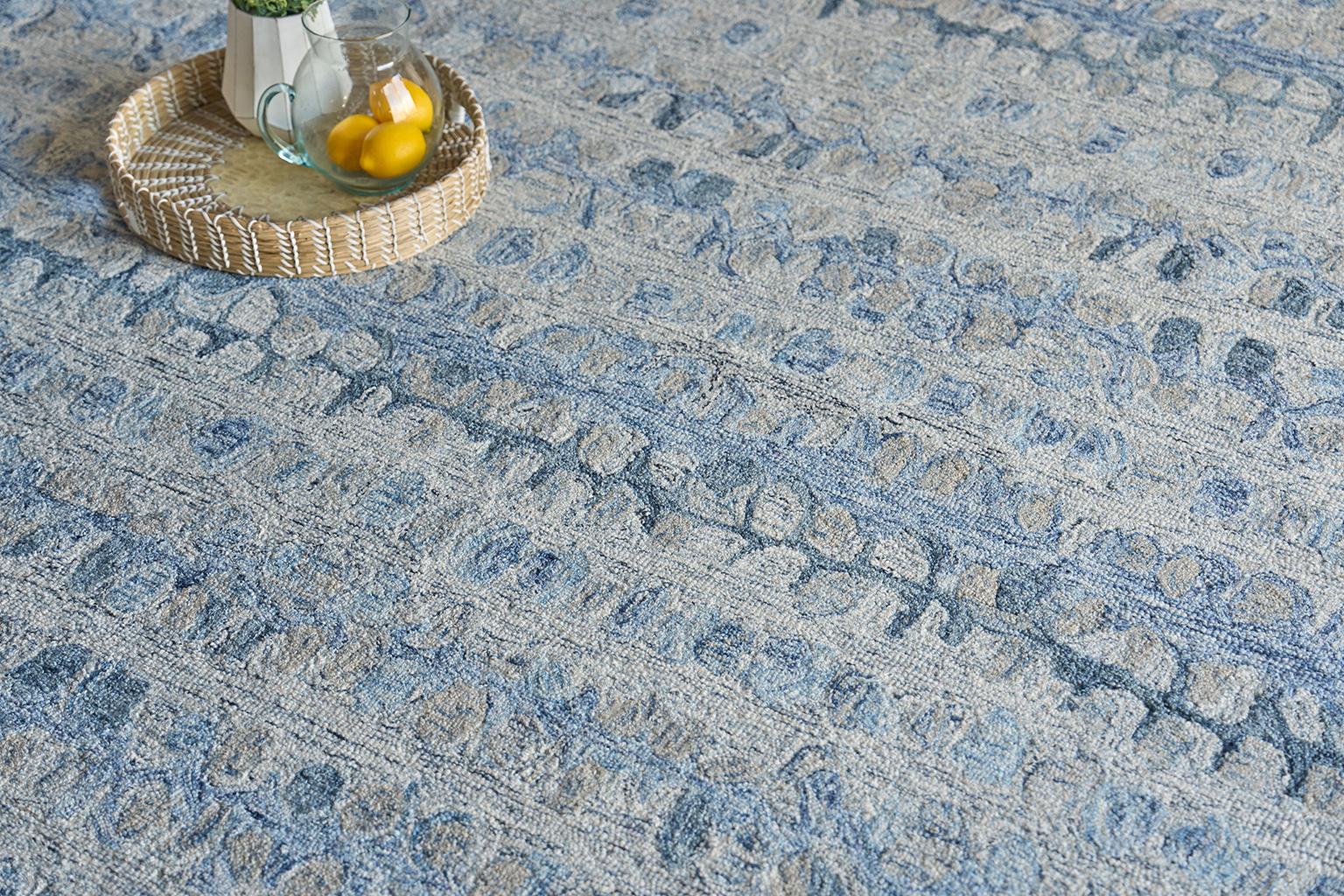 Exquisite Rugs Colorplay Hand Tufted New Zealand Wool 6495 Navy 18' X 14' Area Rug - Image 2