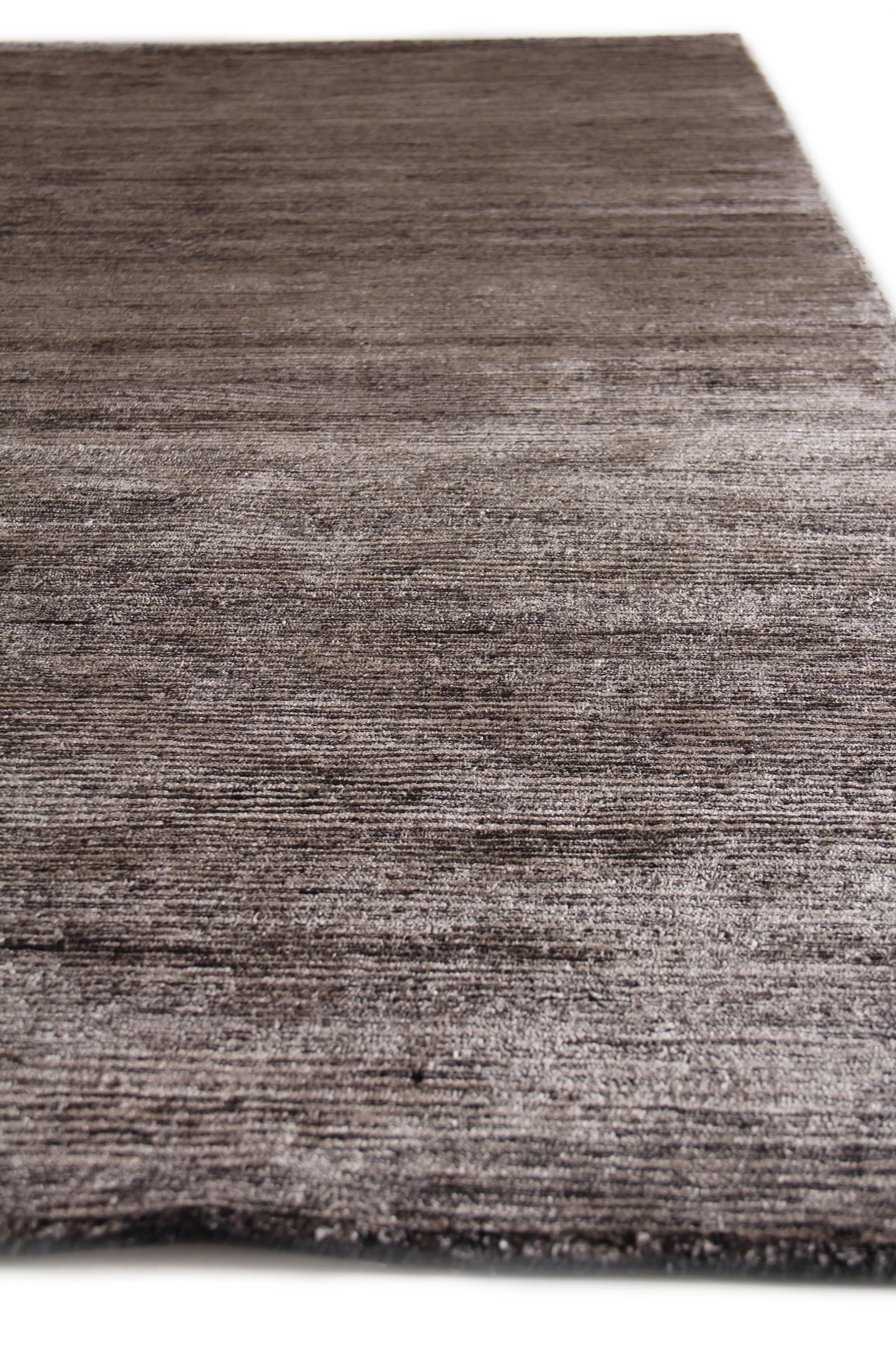 Exquisite Rugs Crush Hand Knotted Bamboo Silk In 3298 Charcoal/Gray 9' X 6' Area Rug - Image 4