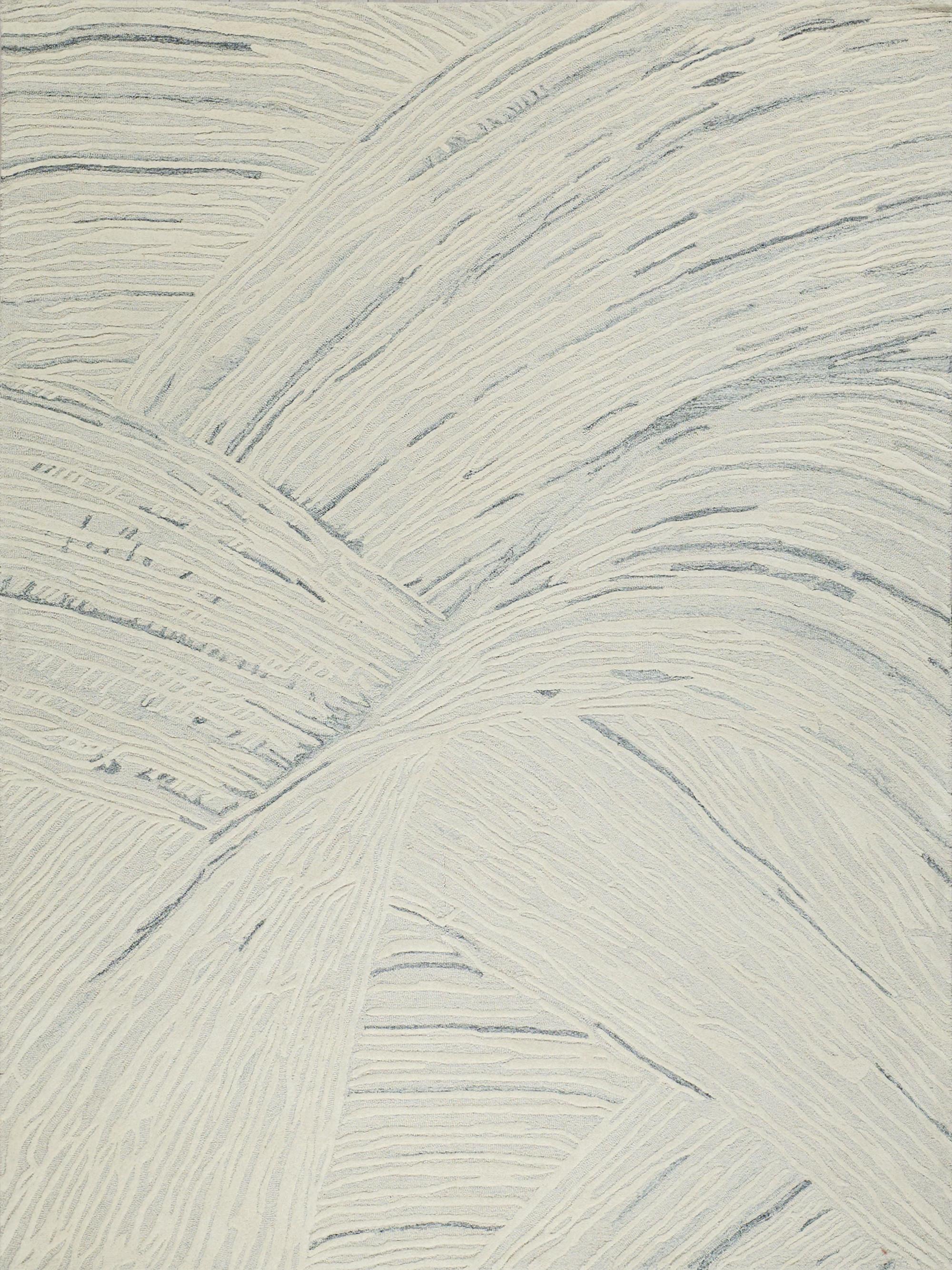 Exquisite Rugs Entro Hand Tufted New Zealand Wool In 7318 Silver/Ivory 14' X 10' Area Rug