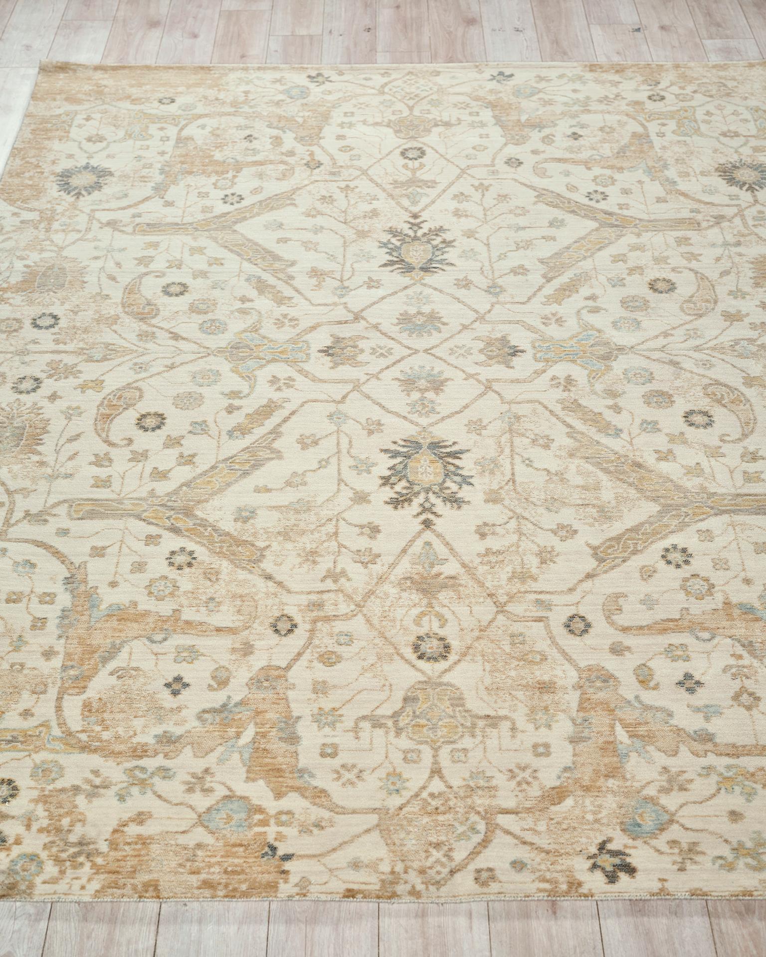 Exquisite Rugs Exquisite Rugs Artisan Handmade Wool/Nylon In 7229 Ivory 6' X 4' Area Rug - Image 4