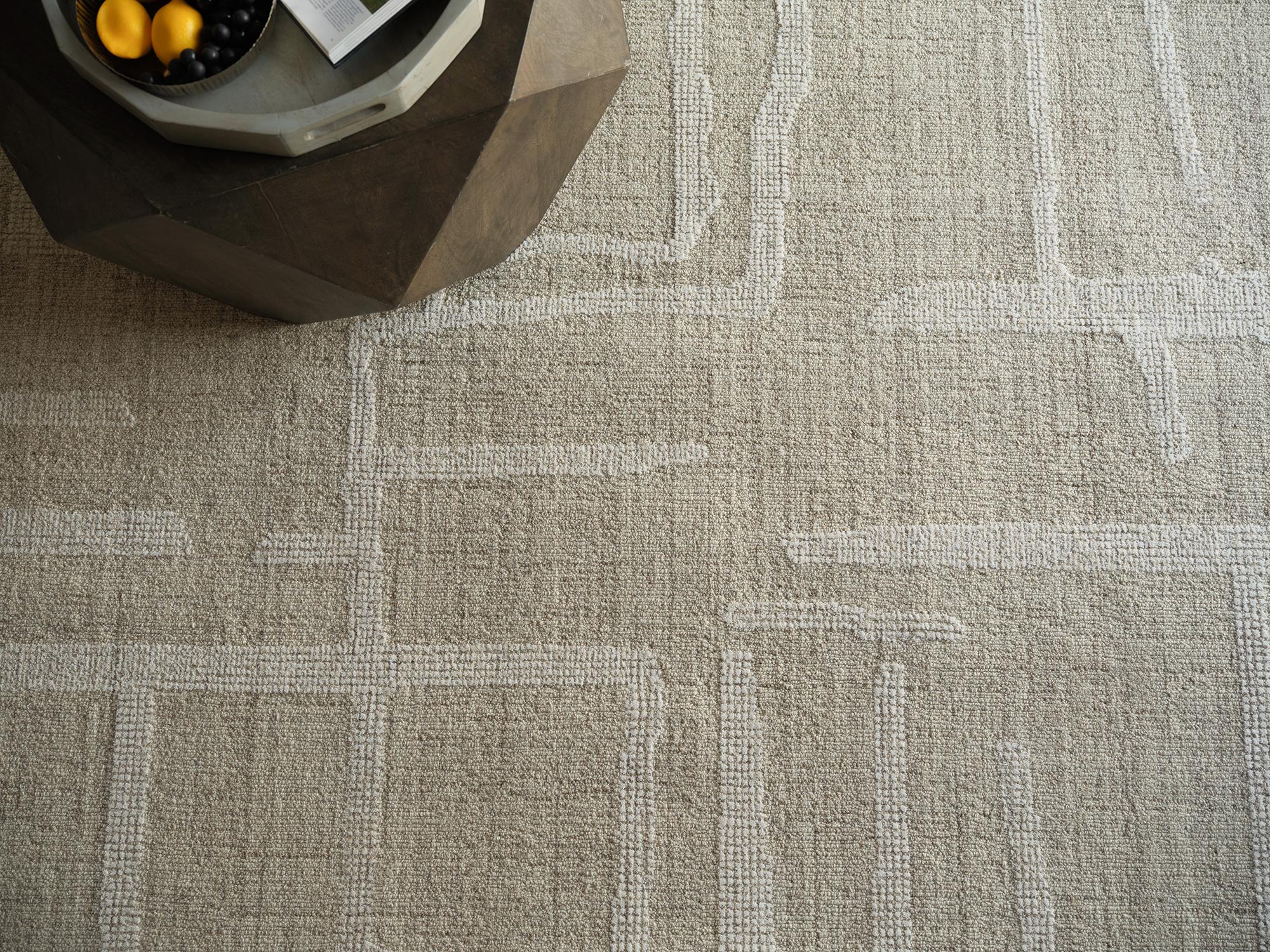 Exquisite Rugs Exquisite Rugs Breckenridge Handmade Hand Tufted New Zealand Wool 7204 Beige/Ivory 12' X 9' Area Rug - Image 7
