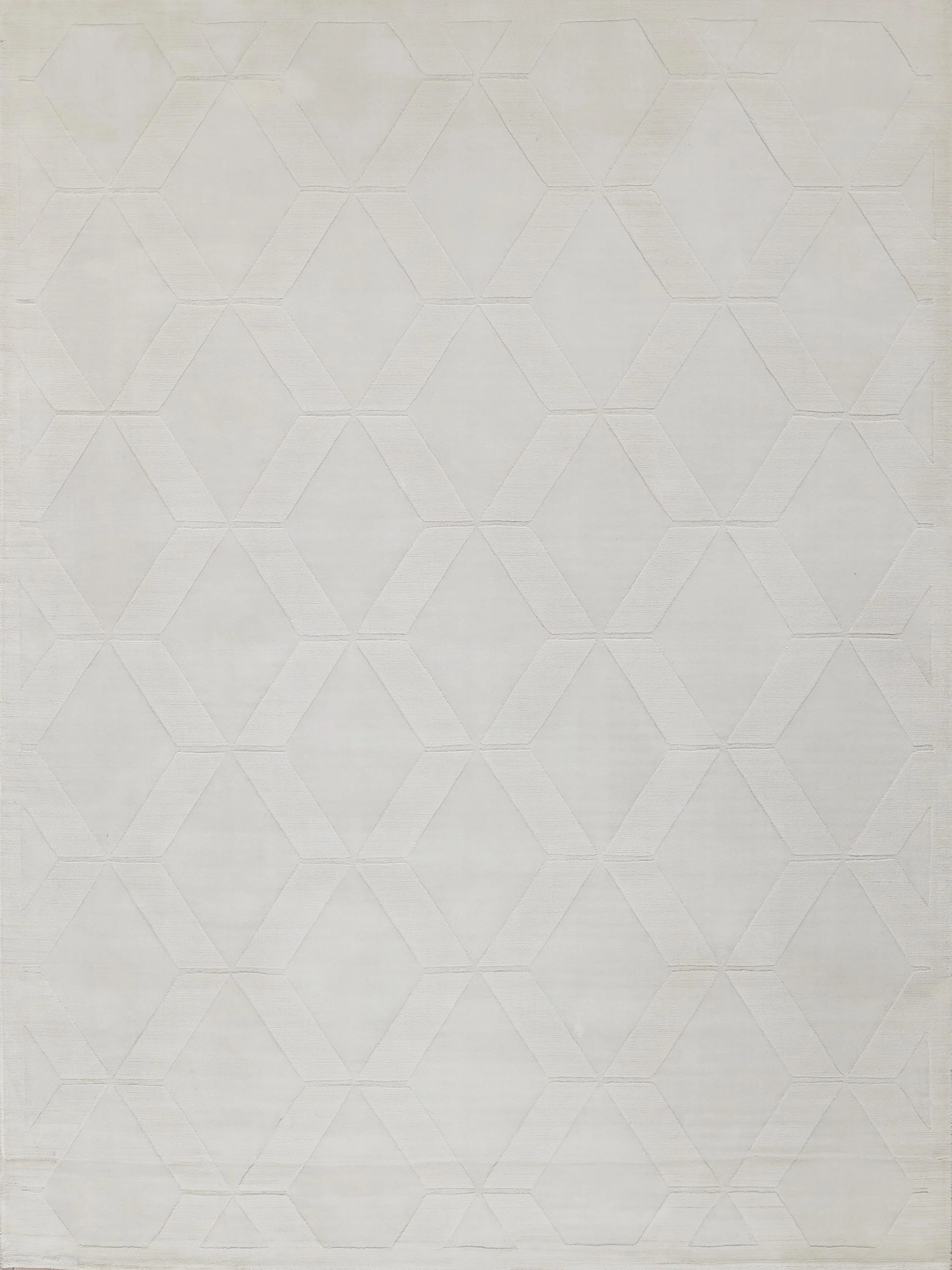 Exquisite Rugs Exquisite Rugs Brunello Modern Handmade Silky Nylon In 6735 White 18' X 12' Area Rug - Image 2