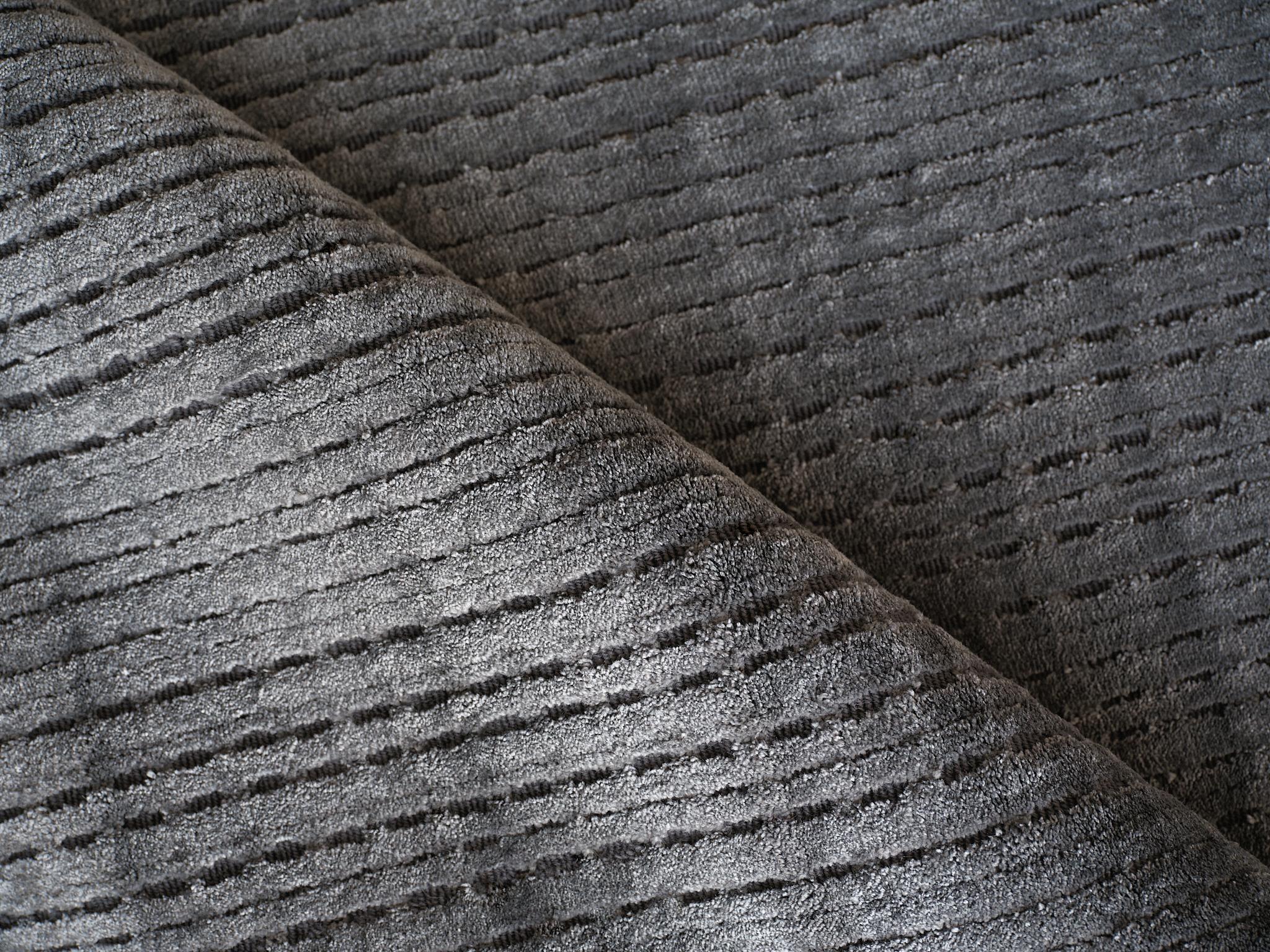 Exquisite Rugs Exquisite Rugs Cabrini Modern Handmade Silky Nylon In 6732 Gray 10' X 8' Area Rug - Image 5