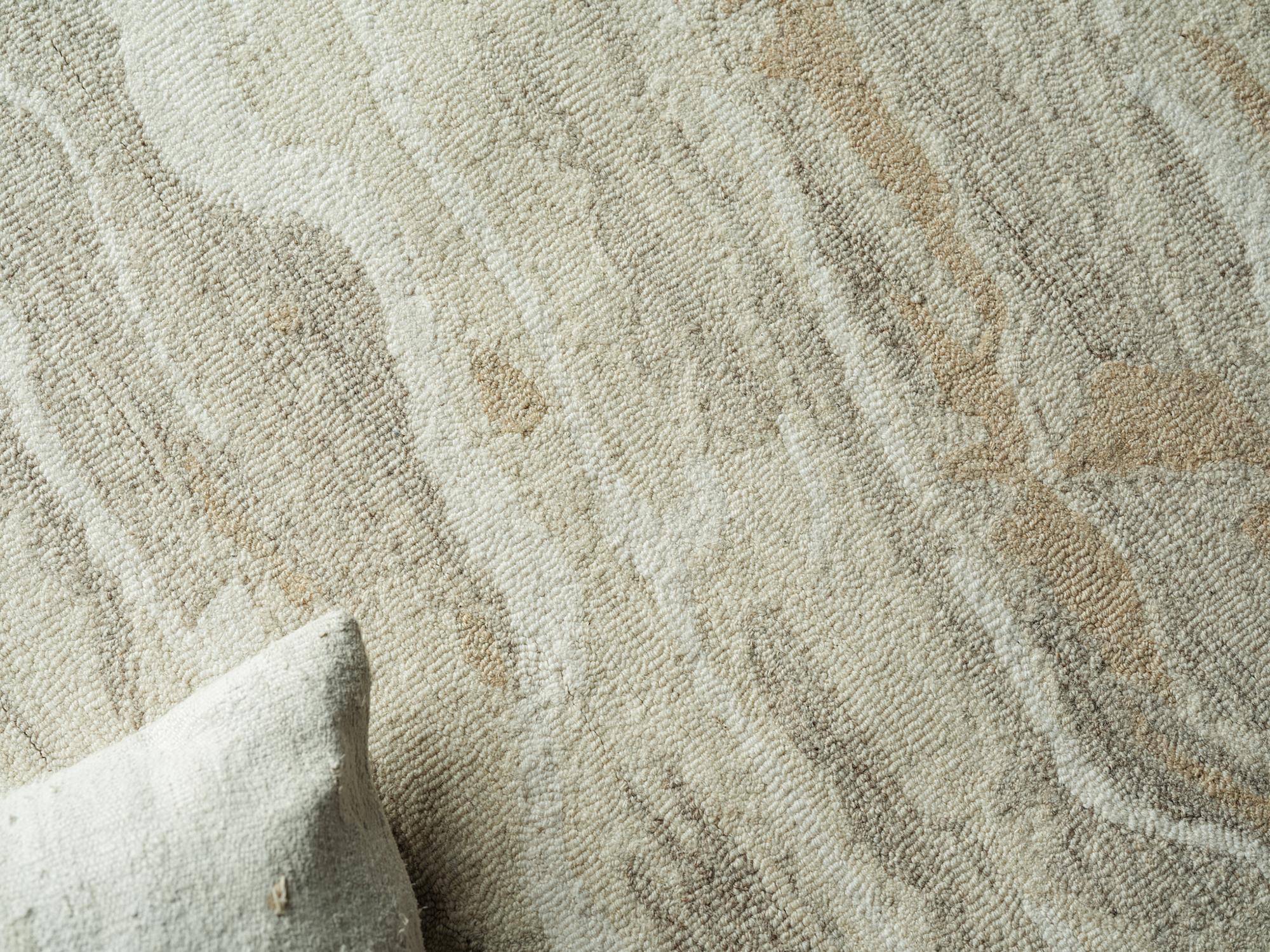 Exquisite Rugs Exquisite Rugs Cortero Handmade Hand Tufted New Zealand Wool 7158 Gold/Ivory 6' X 4' Area Rug - Image 10