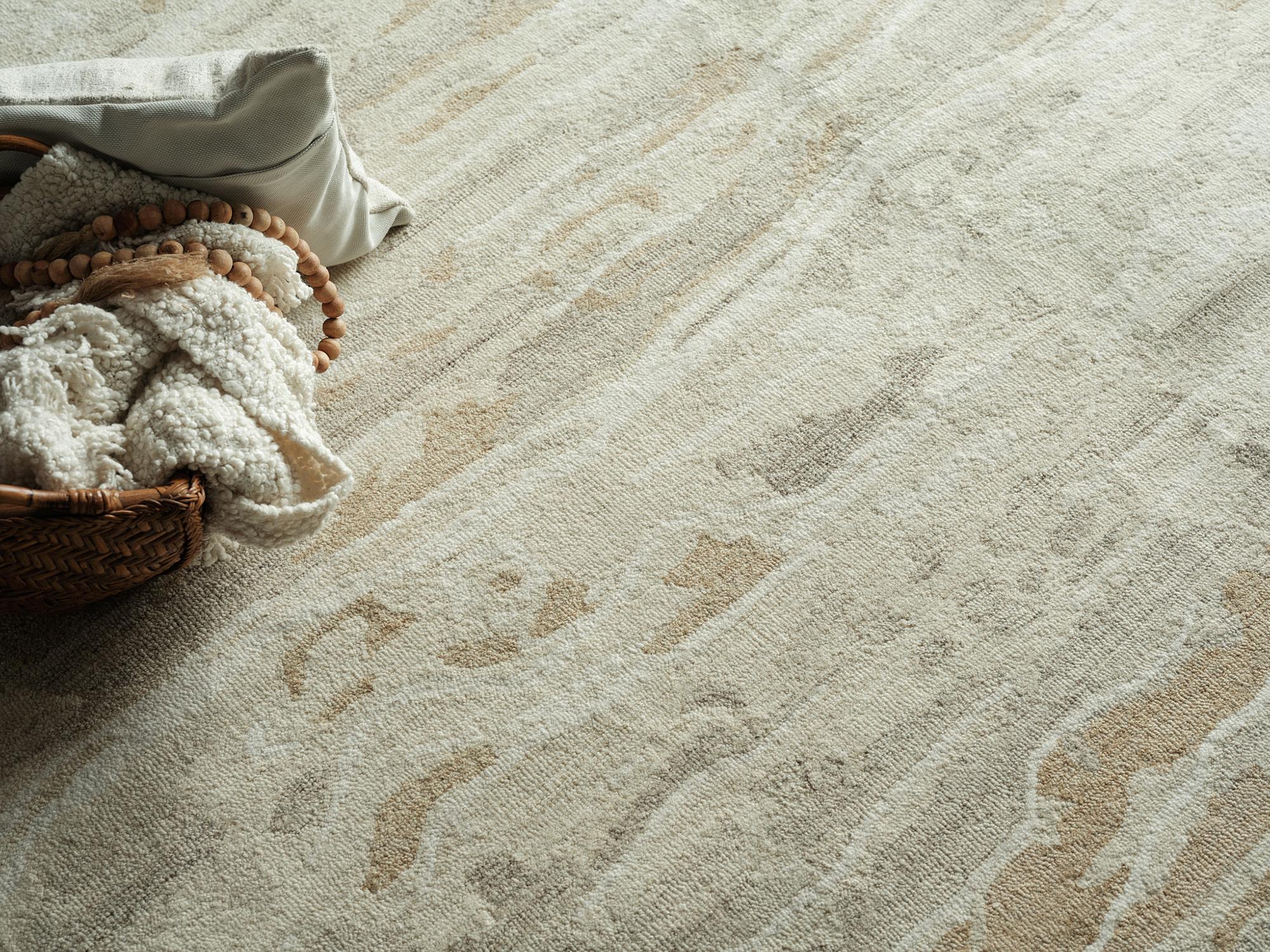 Exquisite Rugs Exquisite Rugs Cortero Handmade Hand Tufted New Zealand Wool 7158 Gold/Ivory 6' X 4' Area Rug - Image 11