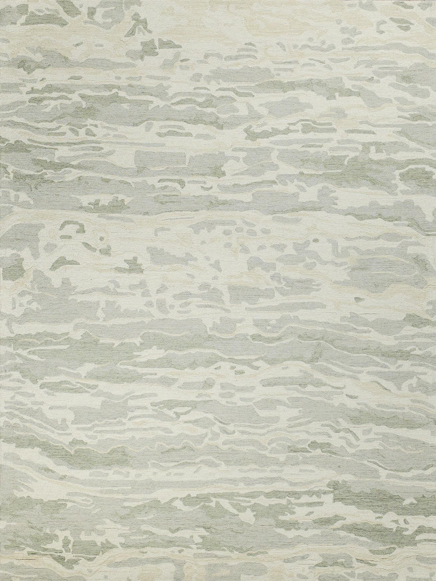 Exquisite Rugs Exquisite Rugs Cortero Handmade Hand Tufted New Zealand Wool Green/Ivory 15' X 12' Area Rug