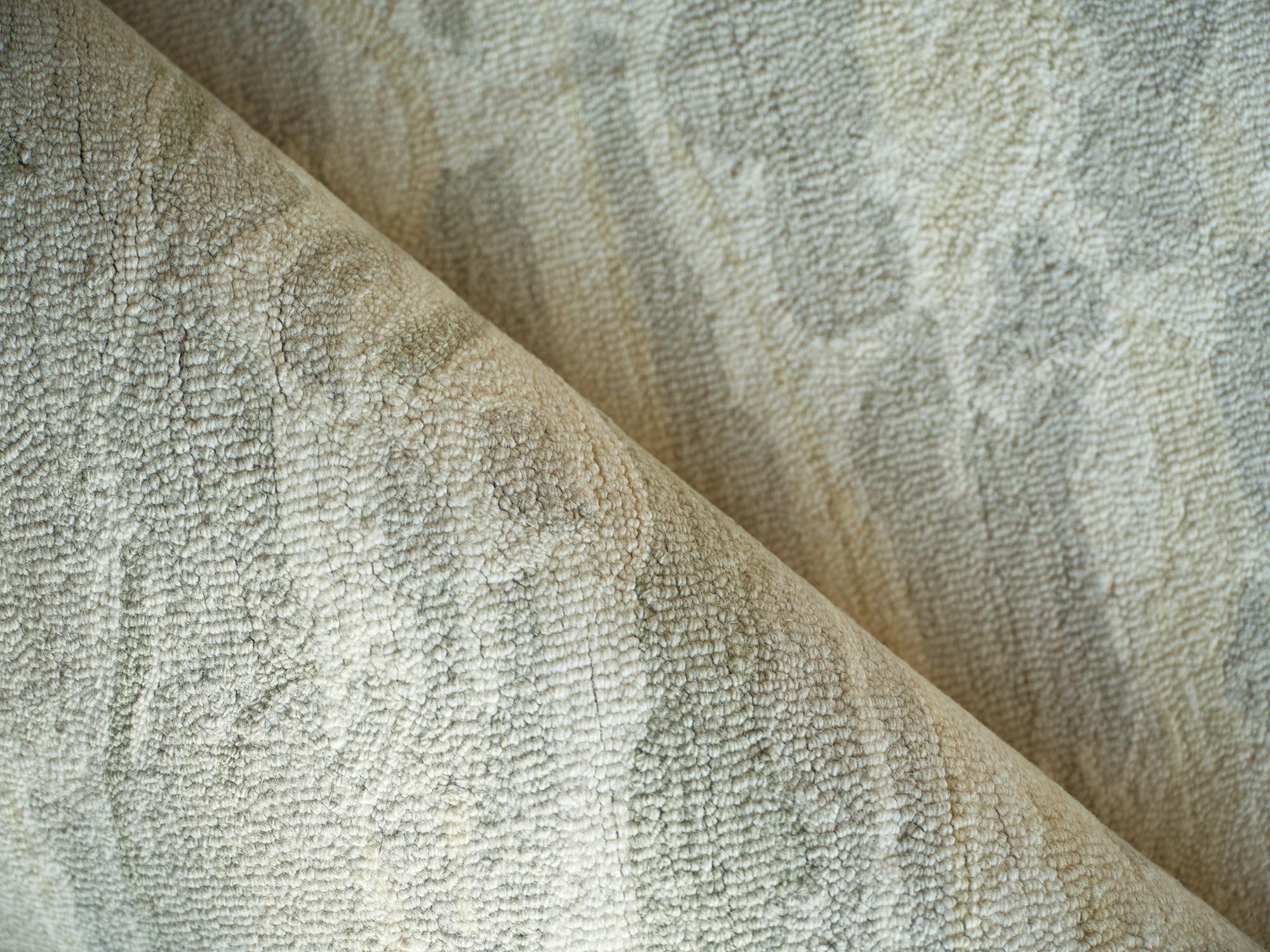 Exquisite Rugs Exquisite Rugs Cortero Handmade Hand Tufted New Zealand Wool Green/Ivory 15' X 12' Area Rug - Image 5