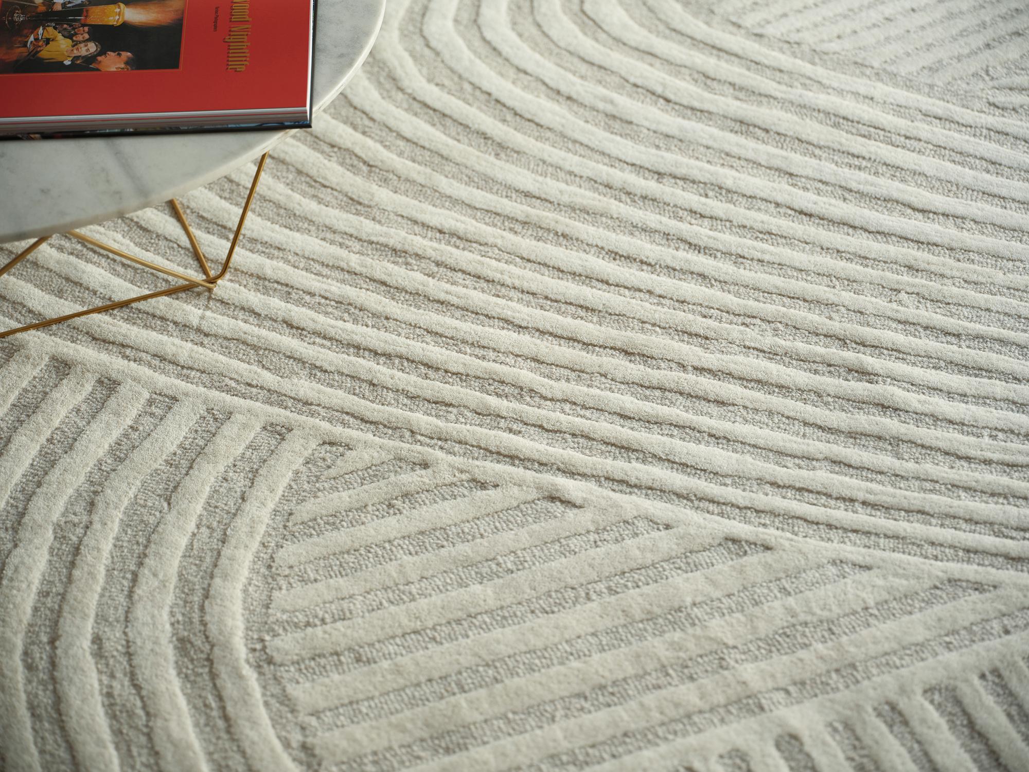 Exquisite Rugs Exquisite Rugs Entro Handmade New Zealand Wool 7184 Silver/Ivory 10' X 8' Area Rug - Image 6