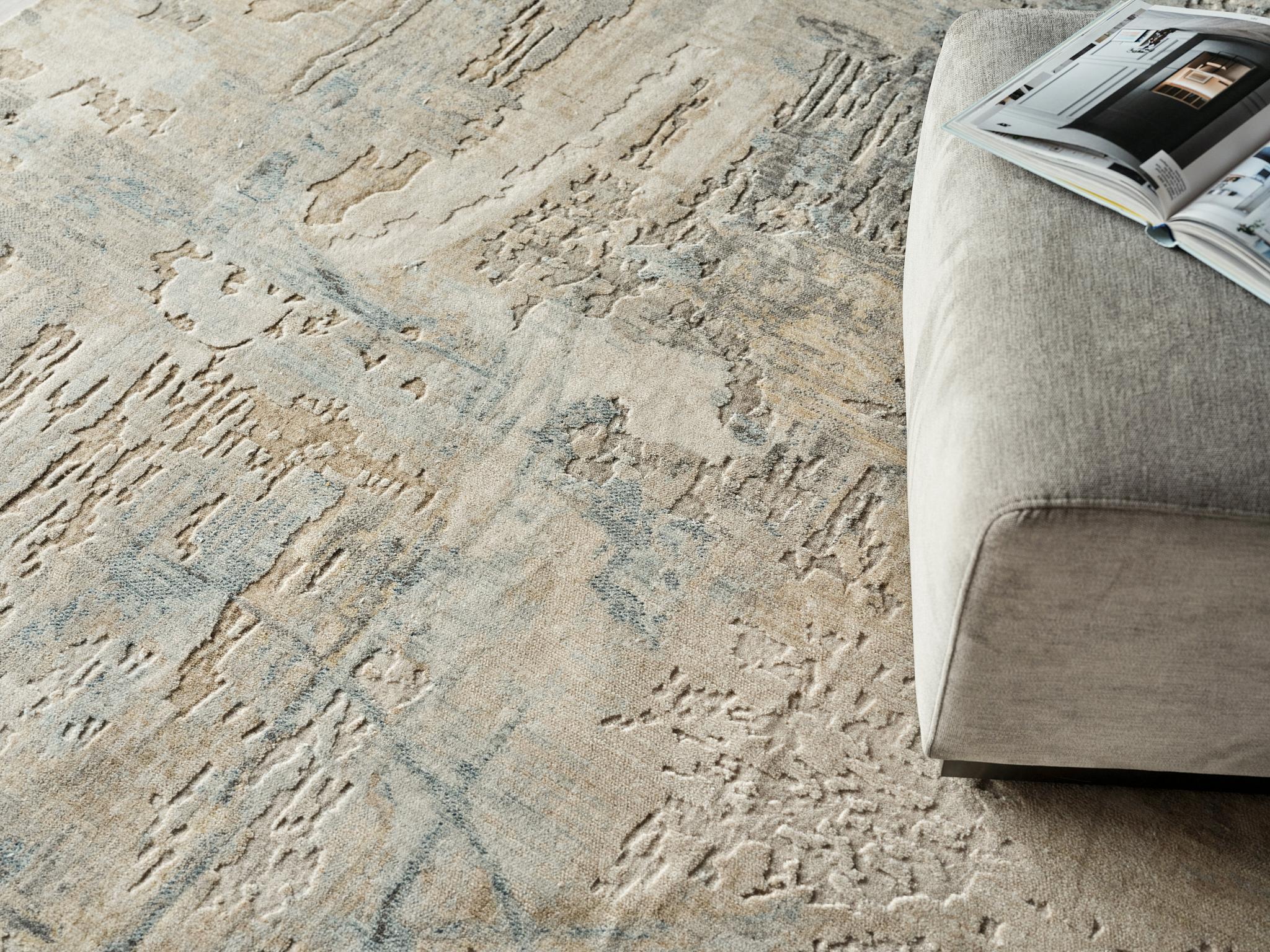Exquisite Rugs Exquisite Rugs Infinity Handmade Wool/Nylon In 7134 Ivory/Blue/Terracotta 9' X 6' Area Rug - Image 2