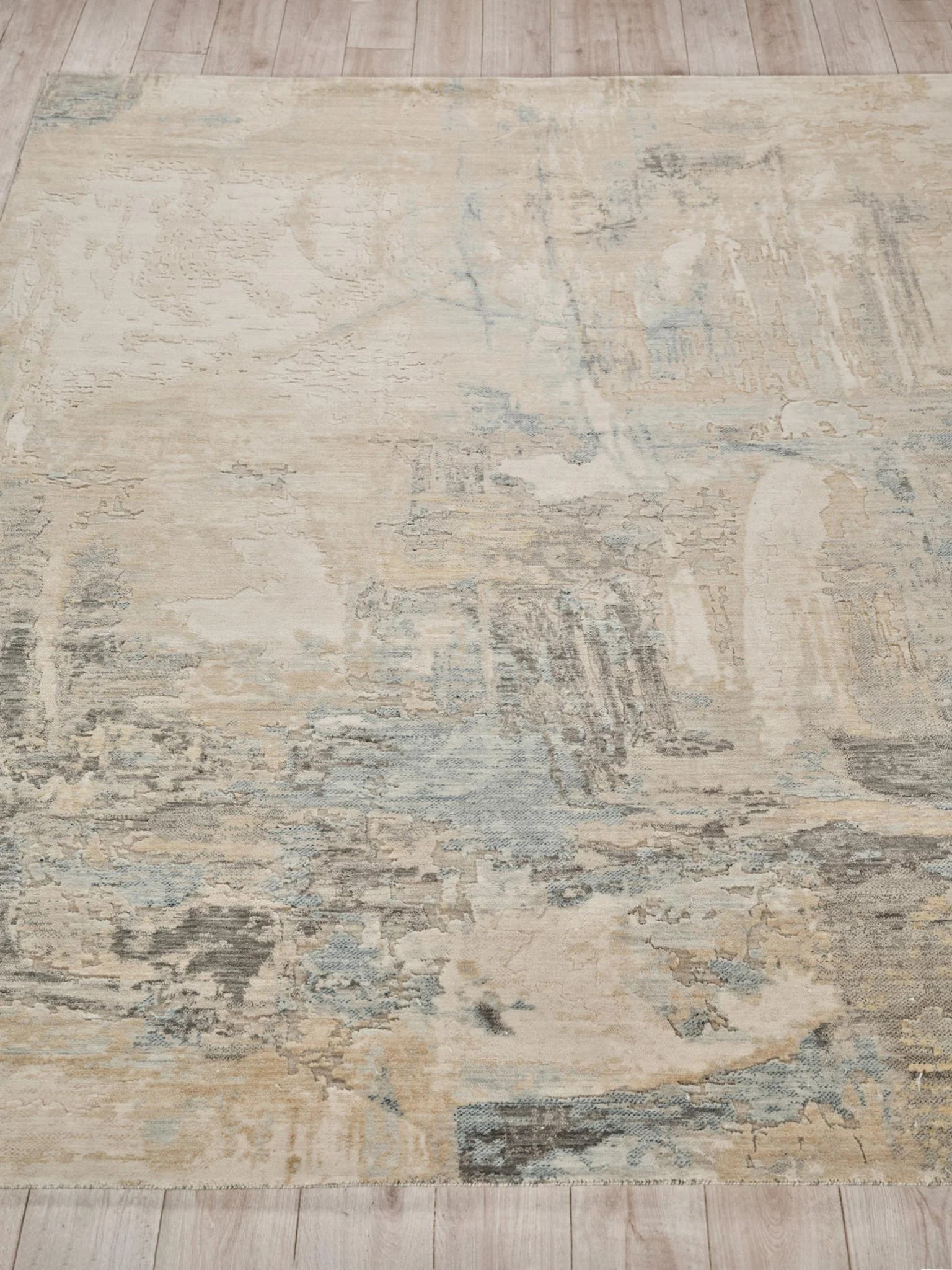 Exquisite Rugs Exquisite Rugs Infinity Handmade Wool/Nylon In 7134 Ivory/Blue/Terracotta 9' X 6' Area Rug - Image 4