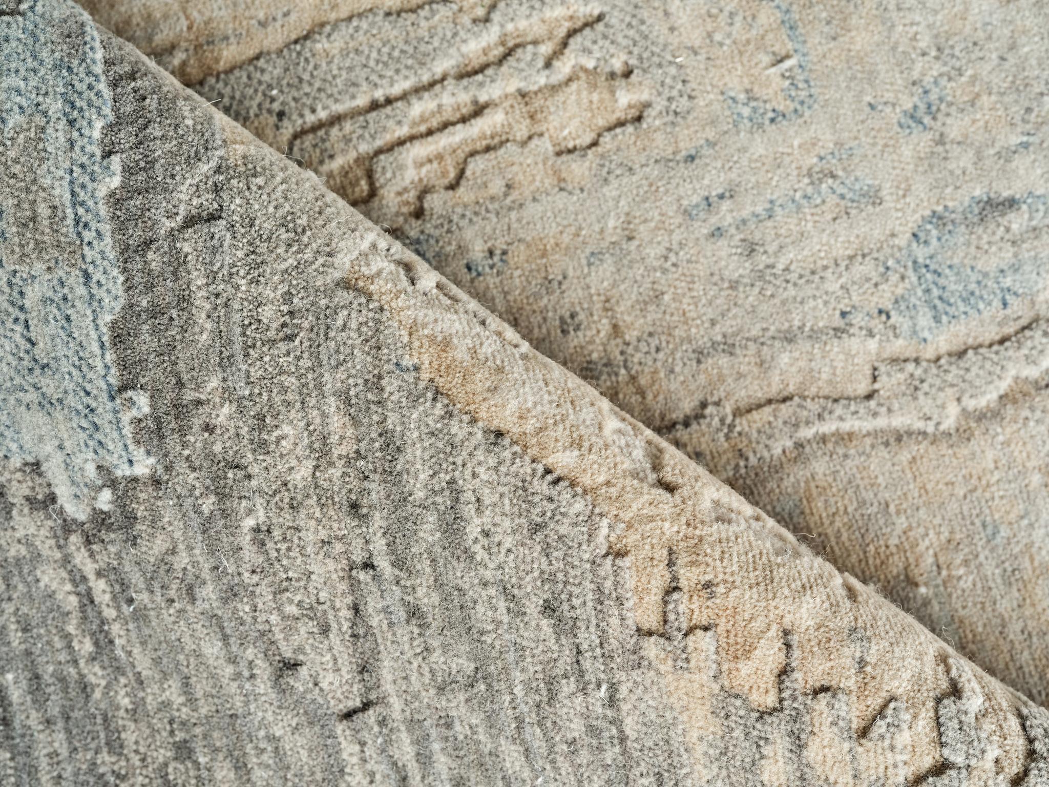 Exquisite Rugs Exquisite Rugs Infinity Handmade Wool/Nylon In 7134 Ivory/Blue/Terracotta 9' X 6' Area Rug - Image 5