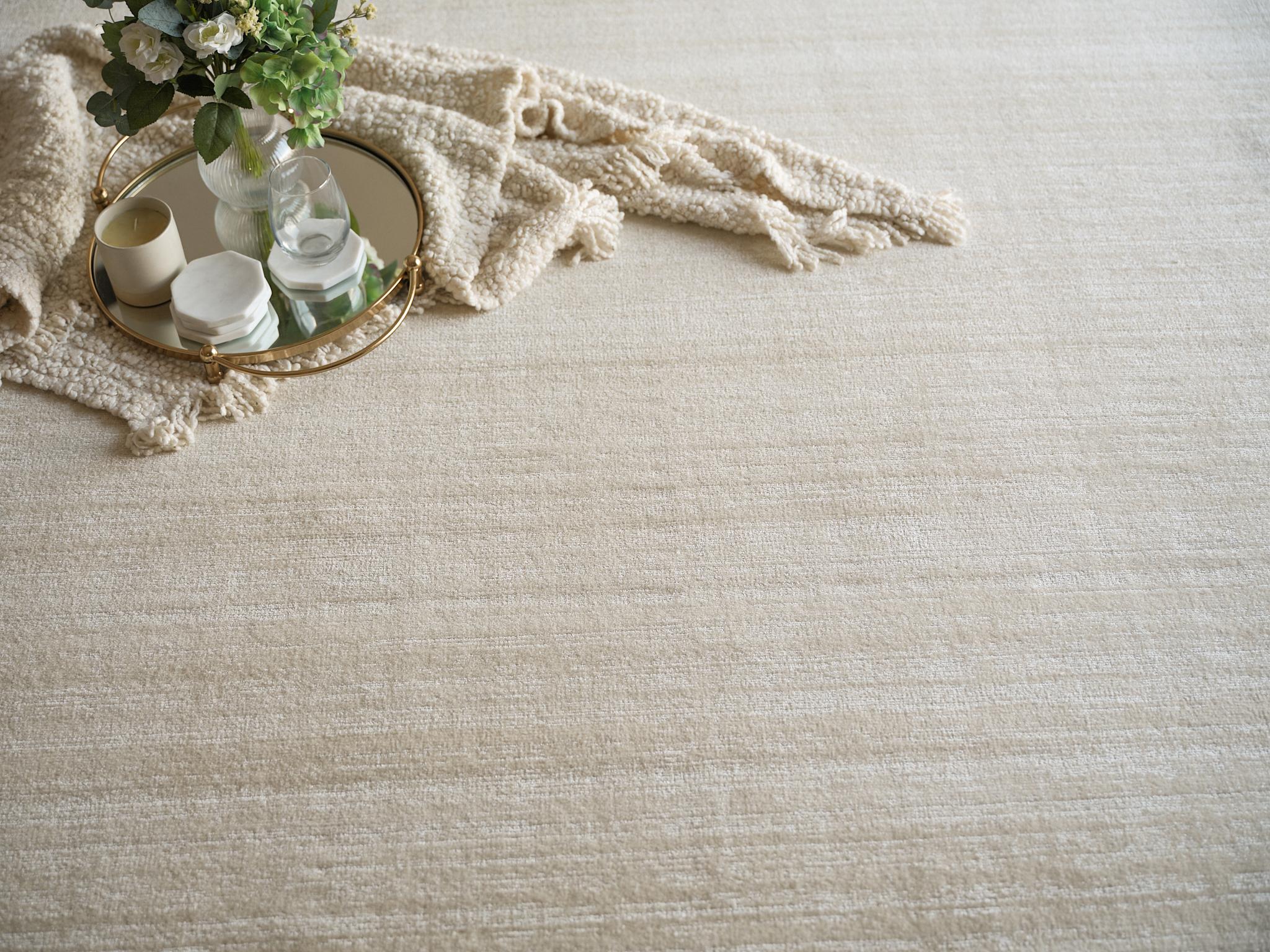Exquisite Rugs Exquisite Rugs Martelli Modern Handmade Silky Nylon In 6517 Light Beige 5' X 4' Area Rug - Image 7