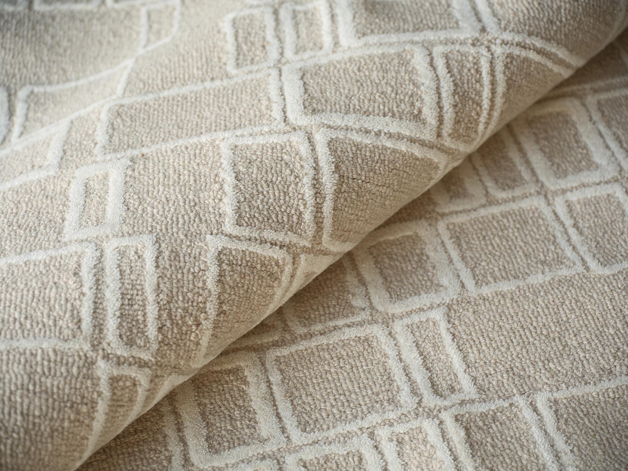 Exquisite Rugs Exquisite Rugs Soho Handmade Hand Tufted New Zealand Wool 7136 Beige/Ivory 10' X 8' Area Rug - Image 6