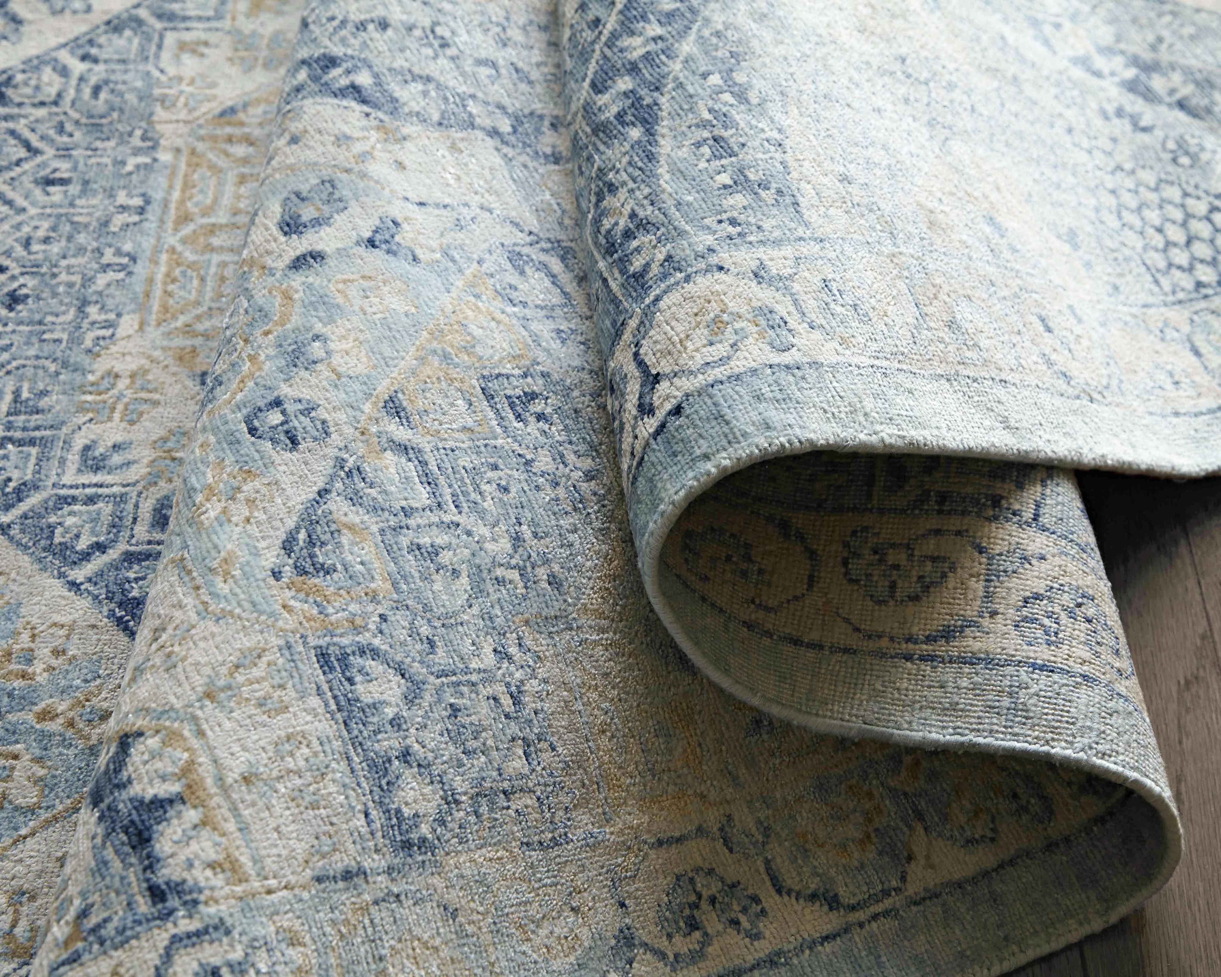 Exquisite Rugs Fine Mamluk Hand Knotted Bamboo Silk In 3371 Blue 10' X 8' Area Rug - Image 8