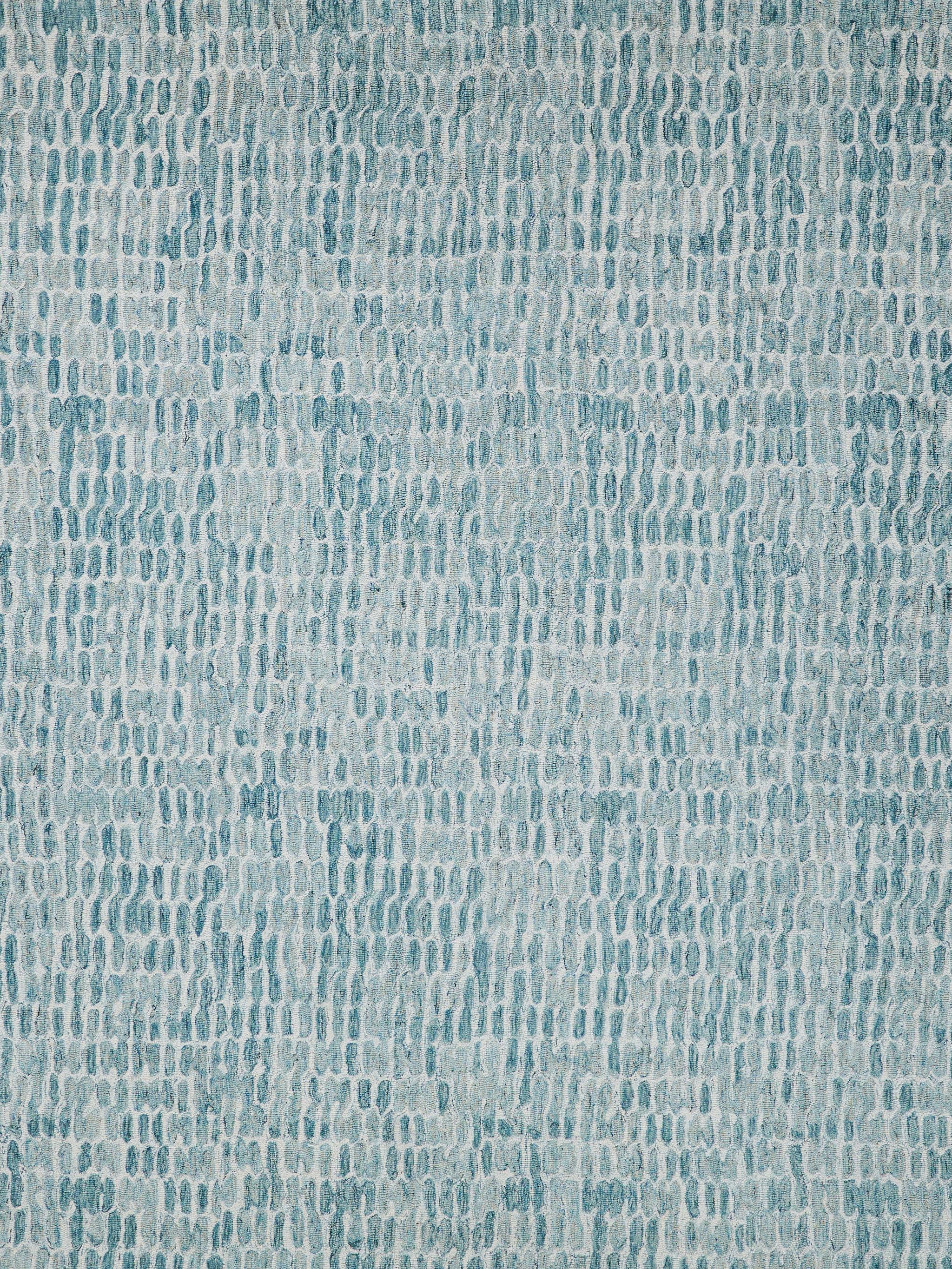 Exquisite Rugs Ink Blot Hand Tufted New Zealand Wool 6308 Turquoise 8' X 5' Area Rug - Image 8