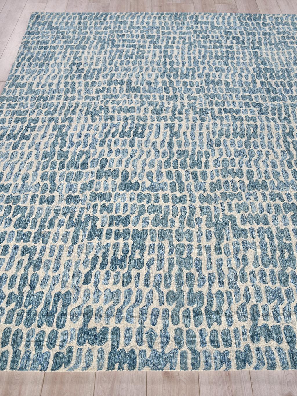 Exquisite Rugs Ink Blot Hand-Tufted New Zealand Wool 6311 Navy 15' X 12' Area Rug - Image 4