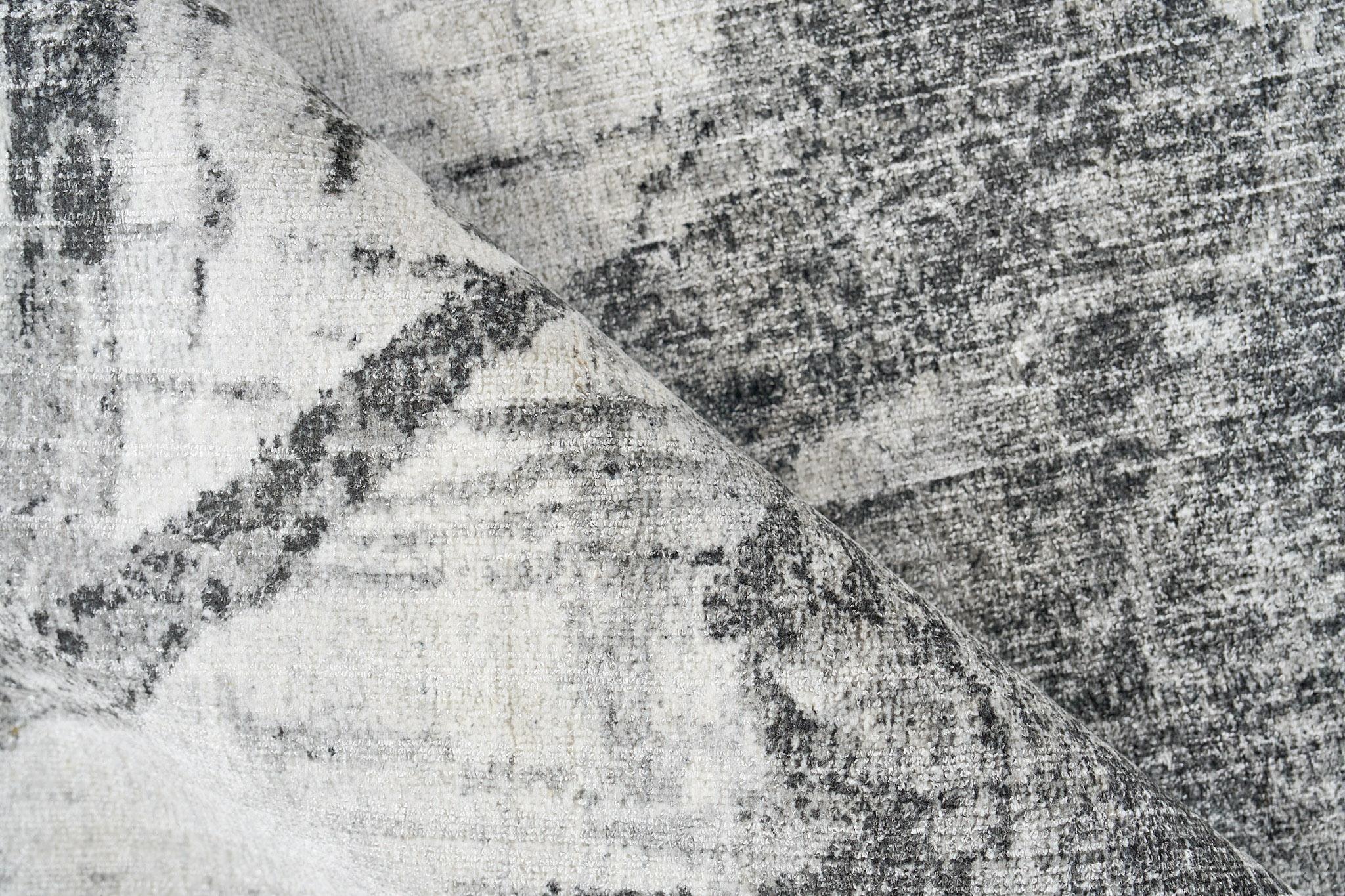 Exquisite Rugs Kyoto Hand-Loomed Wool/Bamboo Silk 6331 Silver/Black 18' X 14' Area Rug - Image 5
