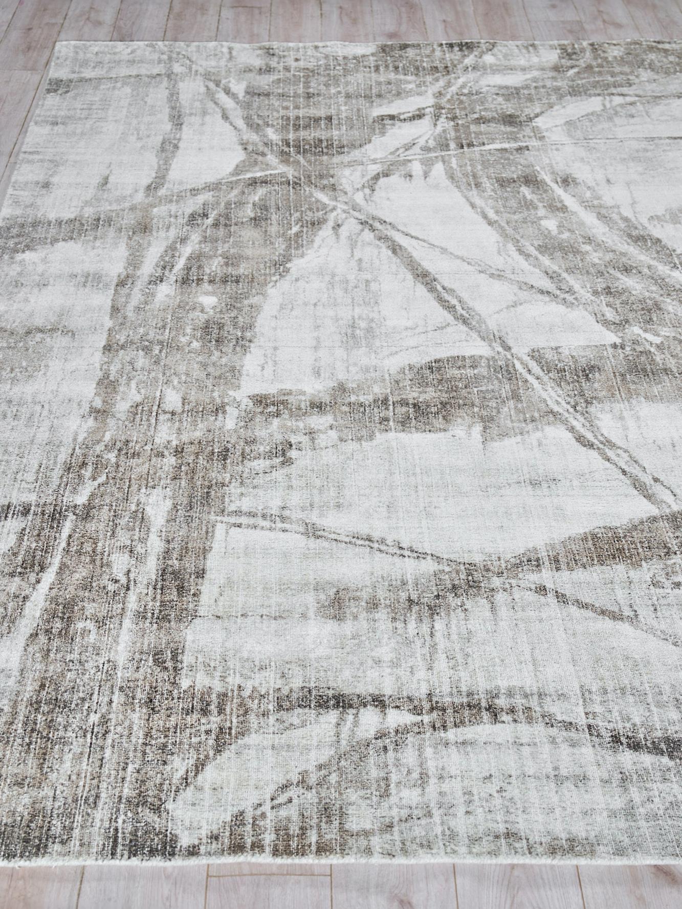 Exquisite Rugs Kyoto Hand-Loomed Wool/Bamboo Silk 6332 Silver/Beige 9' X 6' Area Rug - Image 4