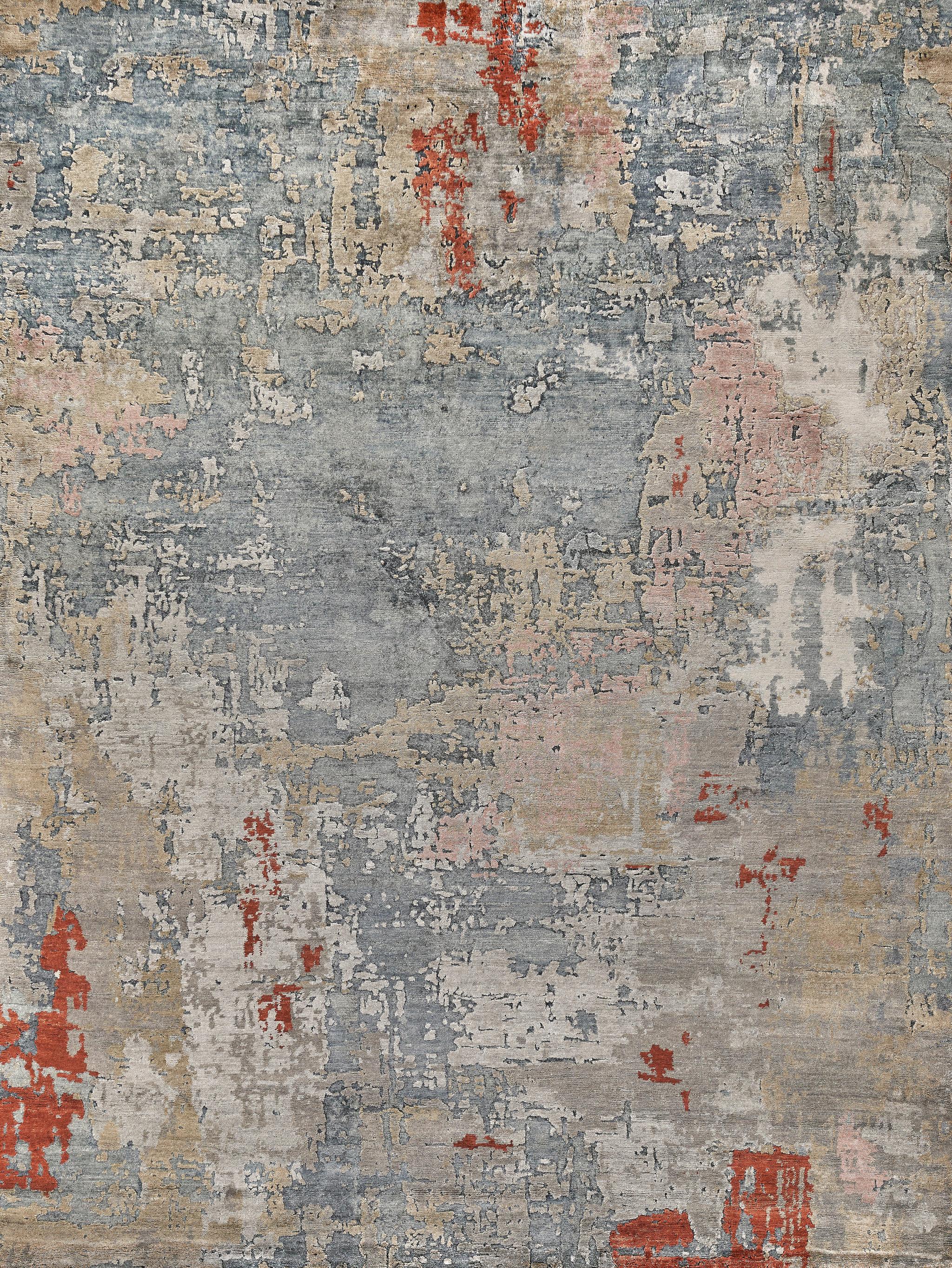 Exquisite Rugs Laureno Hand-Knotted Bamboo Silk 4470 Blue/Multi 18' X 14' Area Rug - Image 8