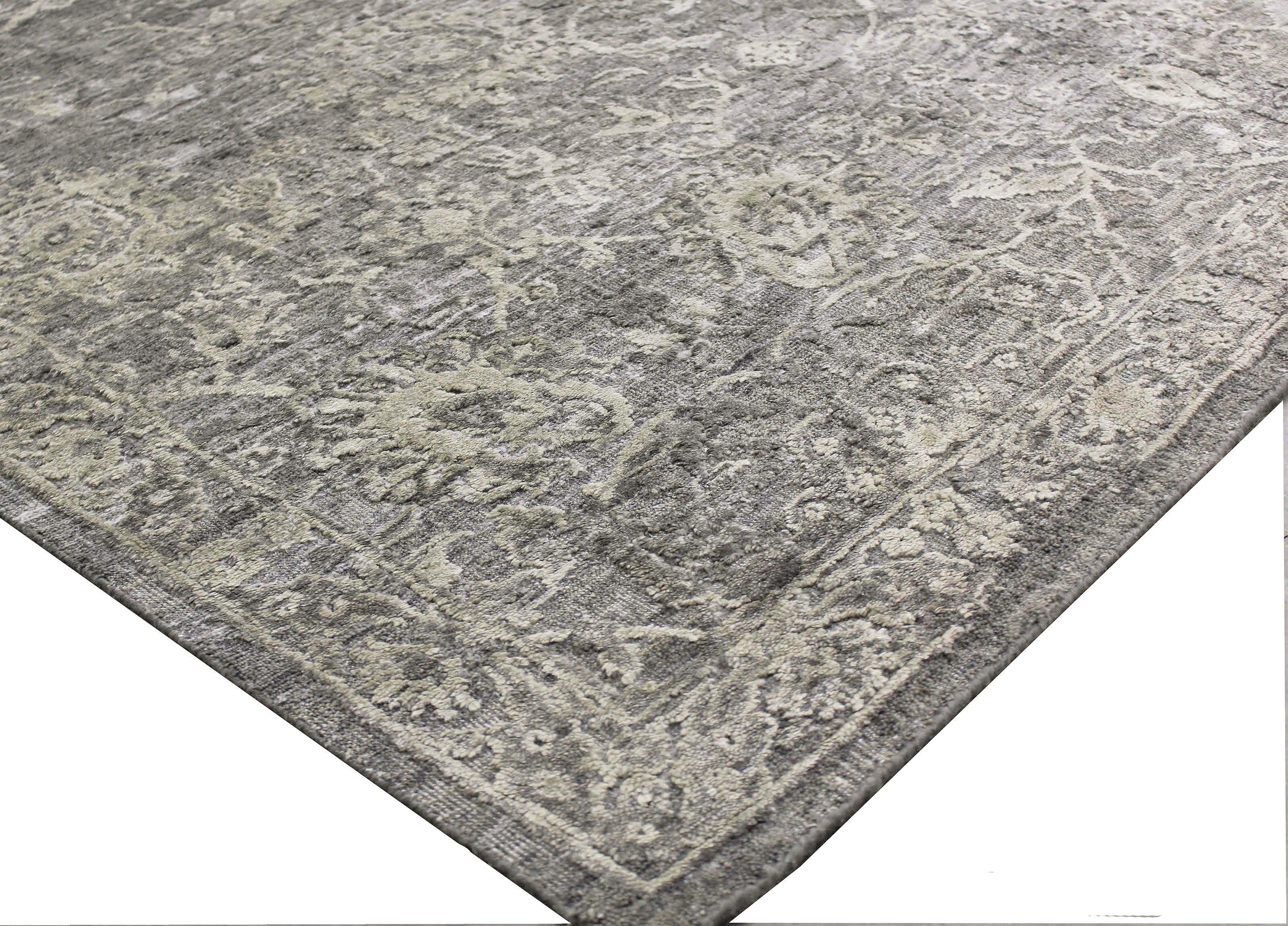 Exquisite Rugs Meena Hand-Knotted Wool/Silk 2467 Beige/Brown 15' X 12' Area Rug - Image 3
