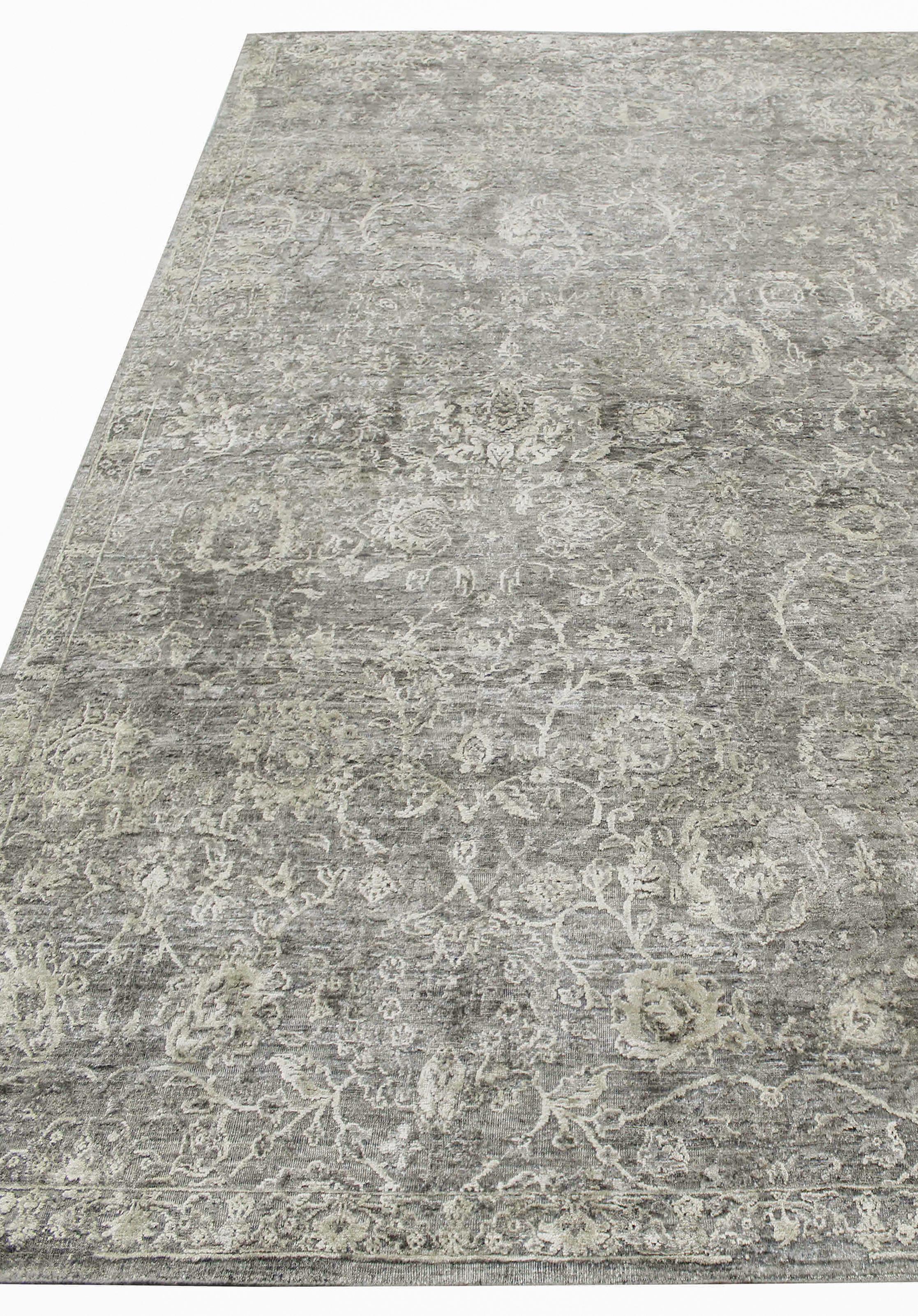 Exquisite Rugs Meena Hand-Knotted Wool/Silk 2467 Beige/Brown 15' X 12' Area Rug - Image 4