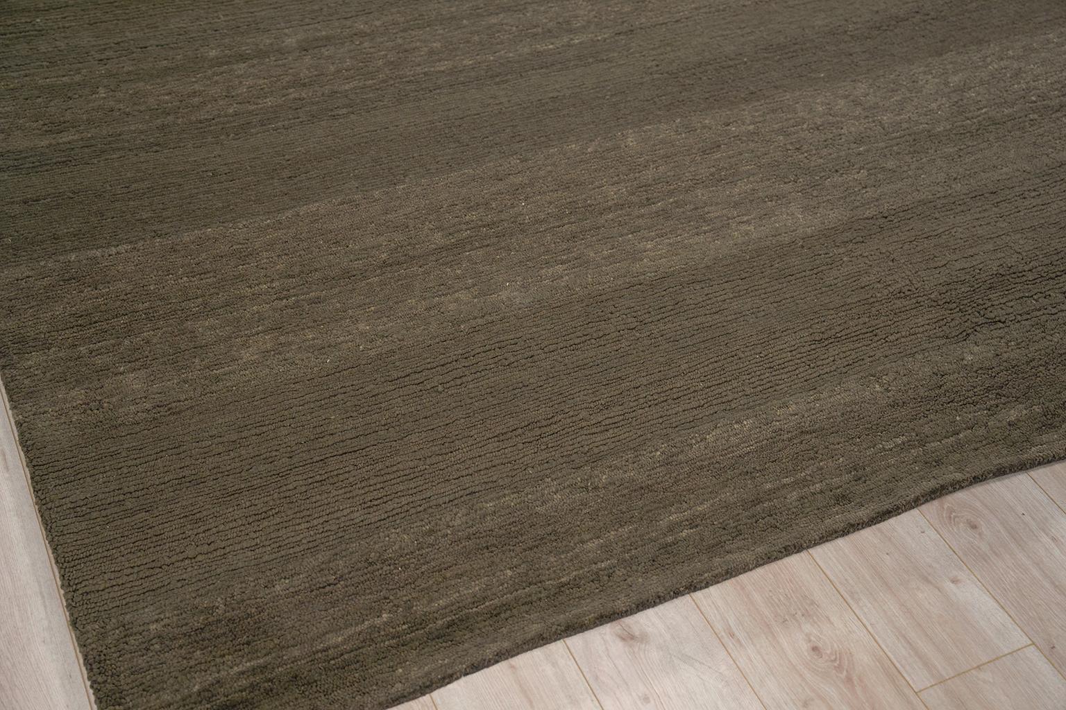 Exquisite Rugs Merino Wool Hand Knotted 4807 Brown 3' X 2' Area Rug - Image 3
